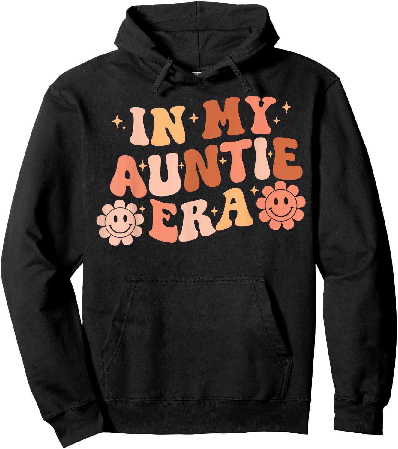 In My Auntie Era niece nephew matching Groovy Hoodie - Hoodie | Black