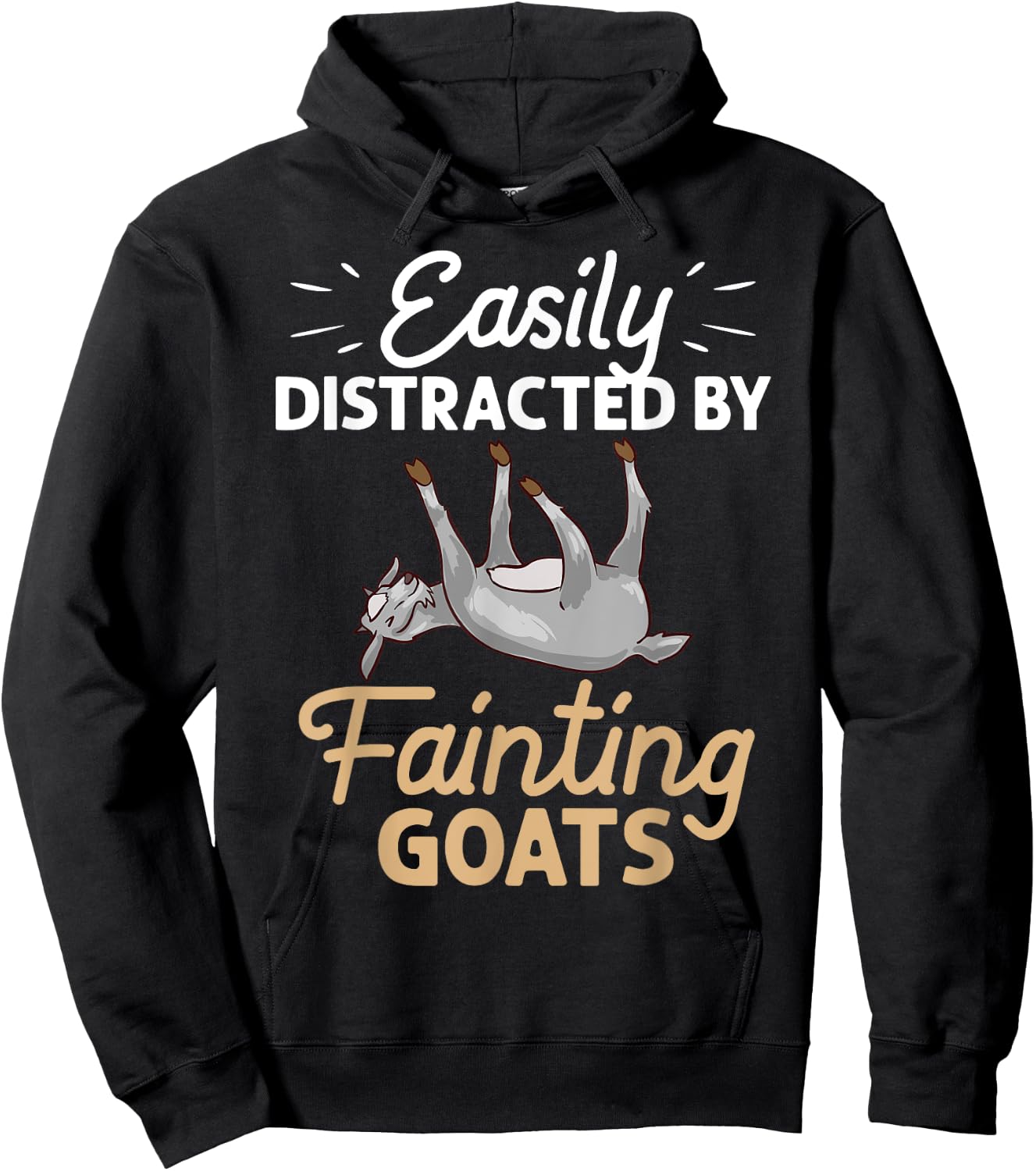 Fainting Goat Funny Tennessee Myotonic Goats Hoodie - Hoodie | Black