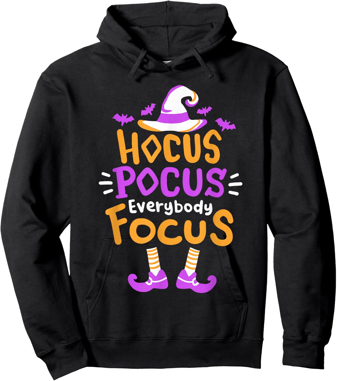 Hocus Pocus Everybody Focus Funny Halloween Costume Teachers Hoodie - Hoodie | Black