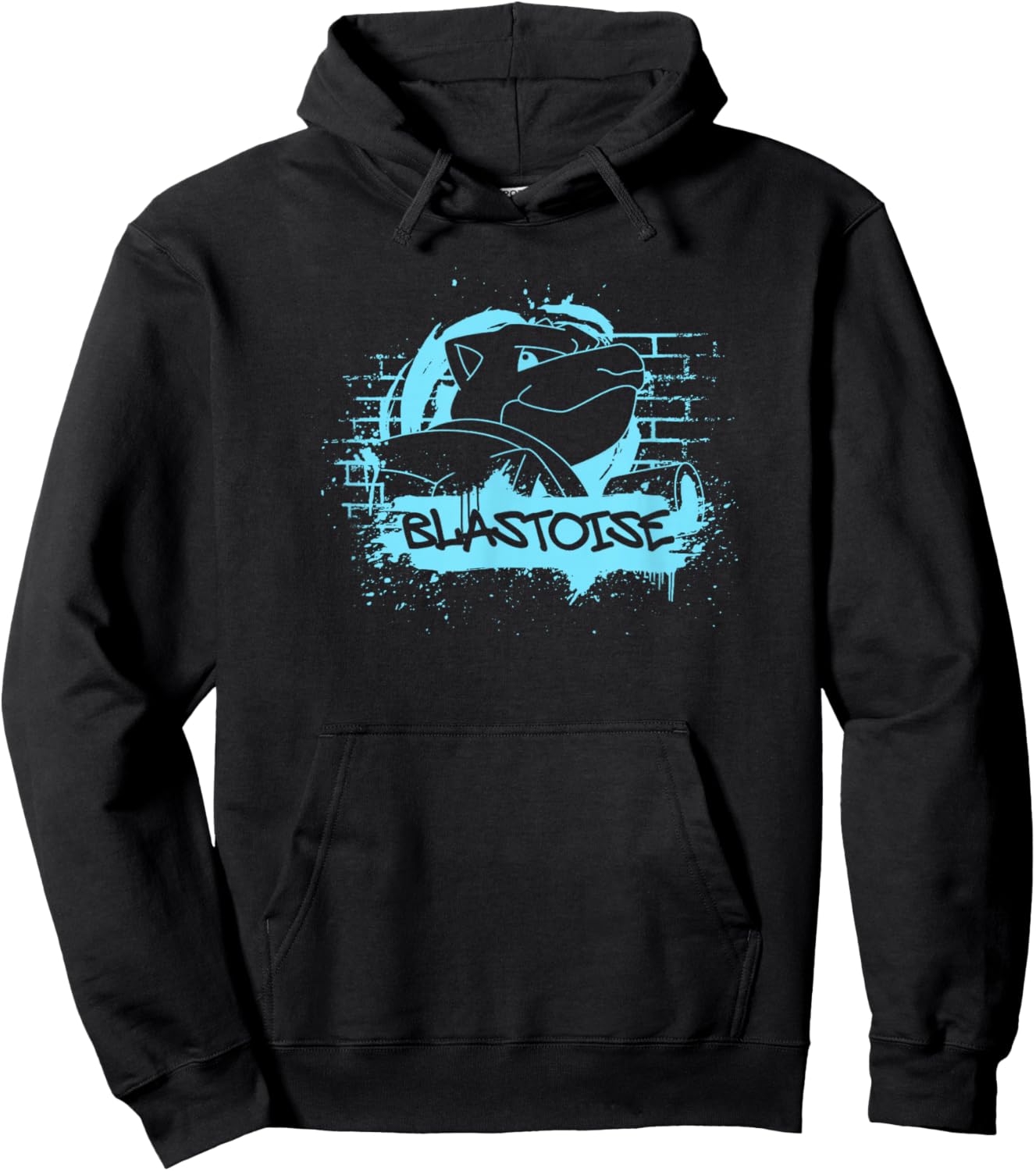 Pokémon Blastoise Blue Street Art Graffiti Logo Hoodie - Hoodie | Black