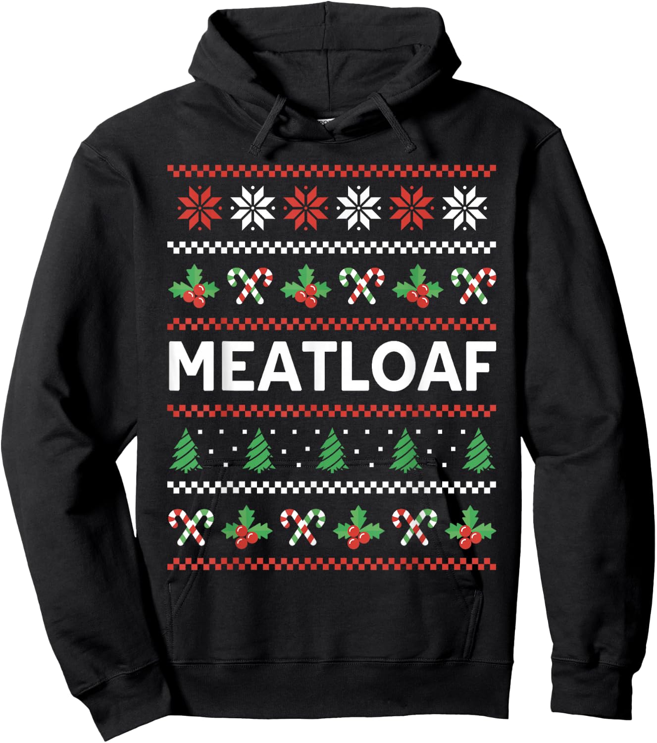 Funny Meatloaf Ugly Christmas Costume Bavaria Meat Dinner Hoodie - Hoodie | Black