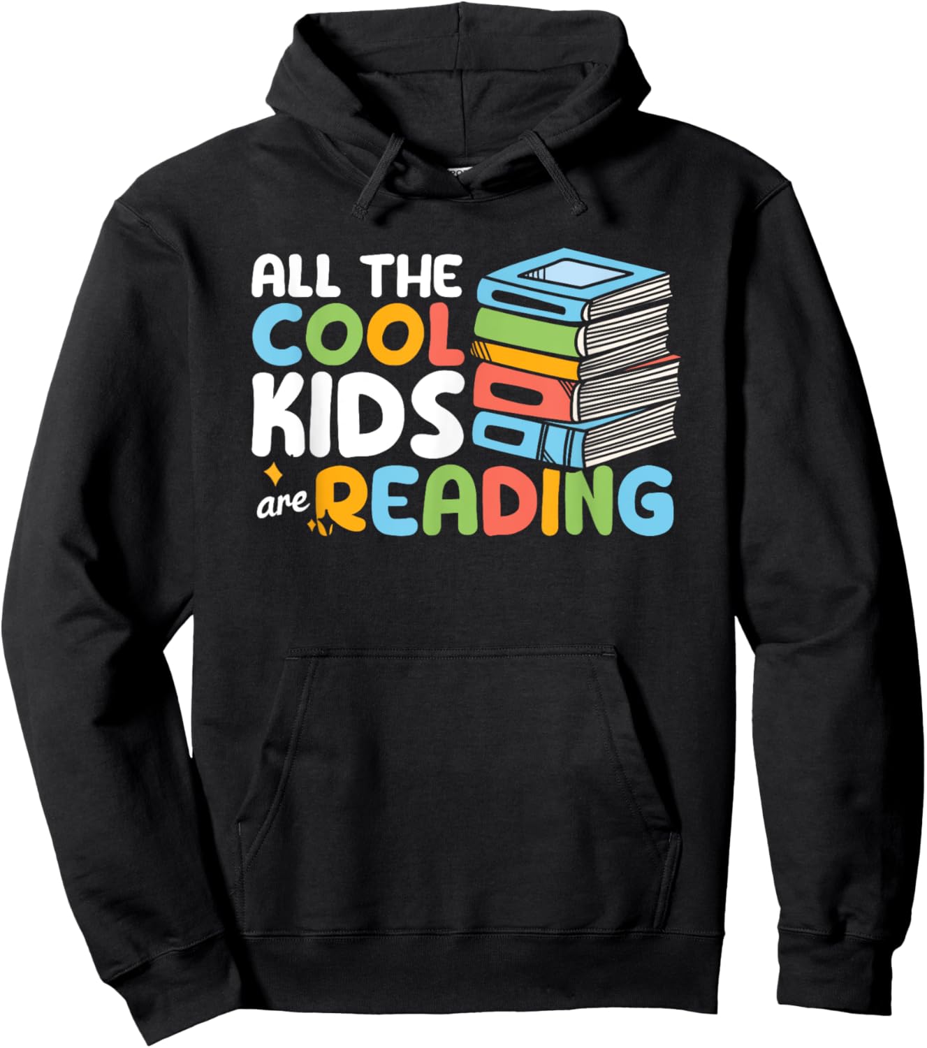 All The Cool Kids are Reading Book Reading Teacher School Hoodie - Hoodie | Black
