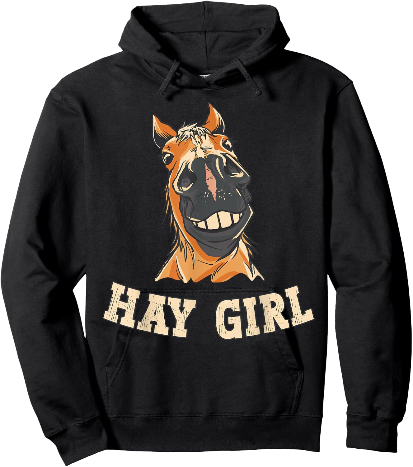 Horse Rider Funny Equestrian Men's Black Funny Horse Hoodie - Hoodie | Black