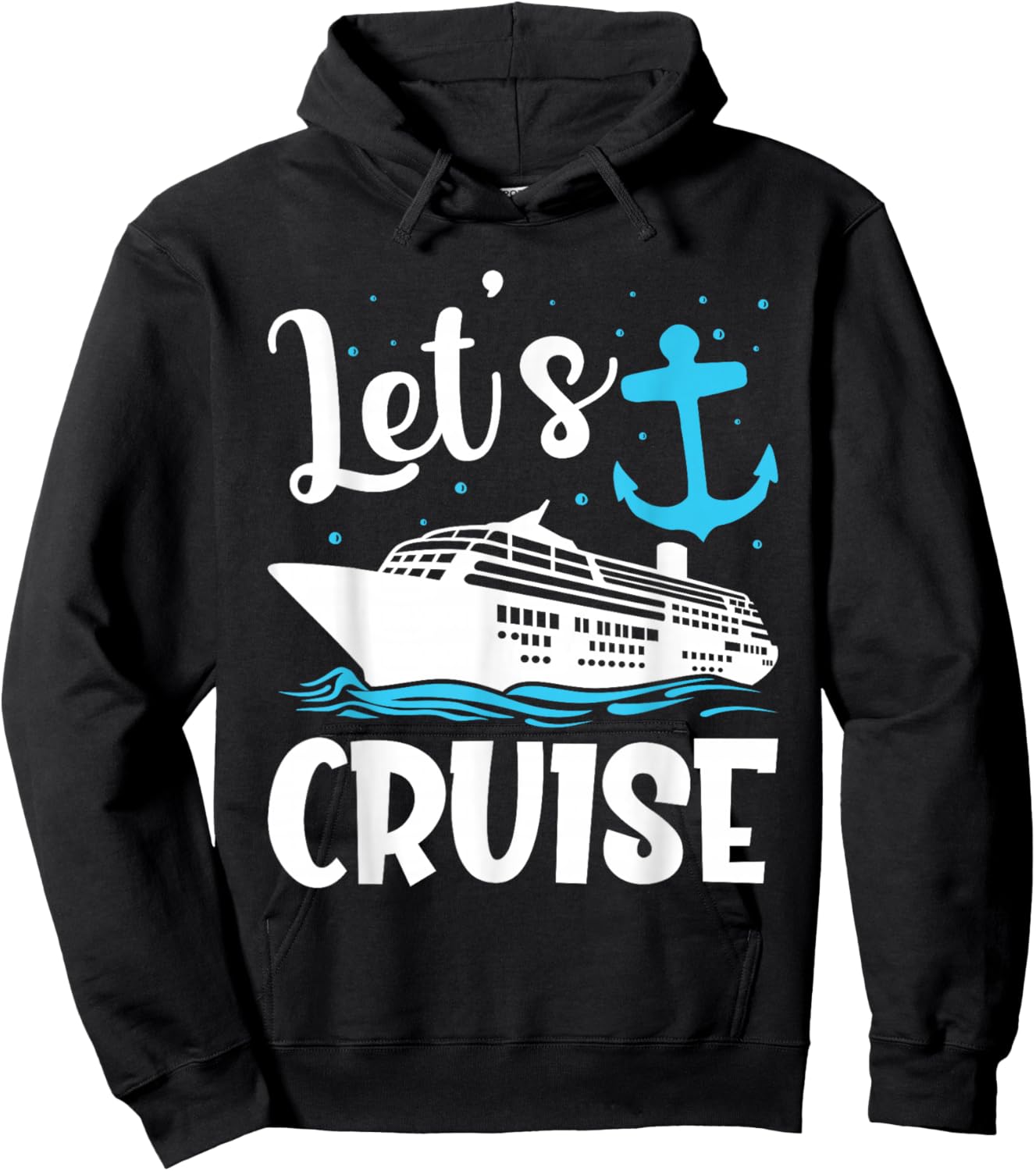 Lets Cruise Shirt Cute Couple Cruise Funny Cruise Ship Hoodie - Hoodie | Black