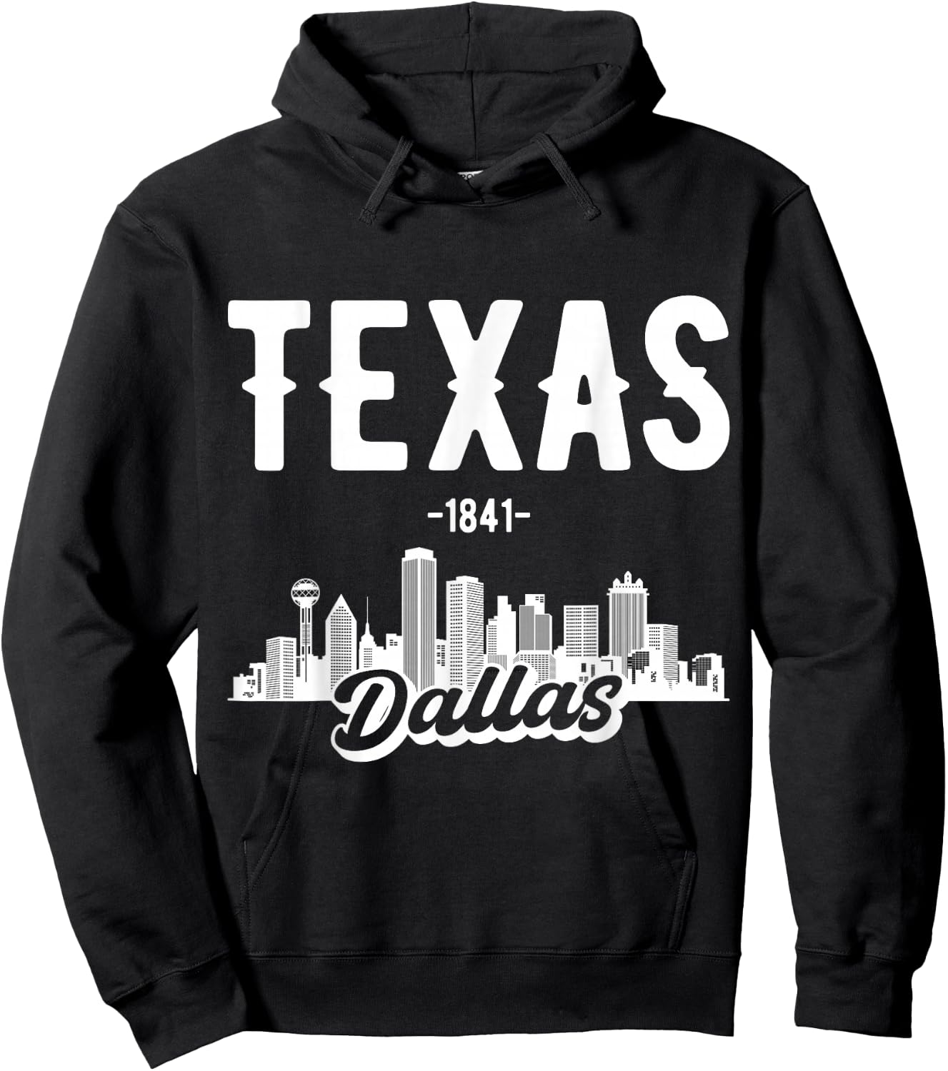 Dallas Texas Skyline Hoodie - Hoodie | Black
