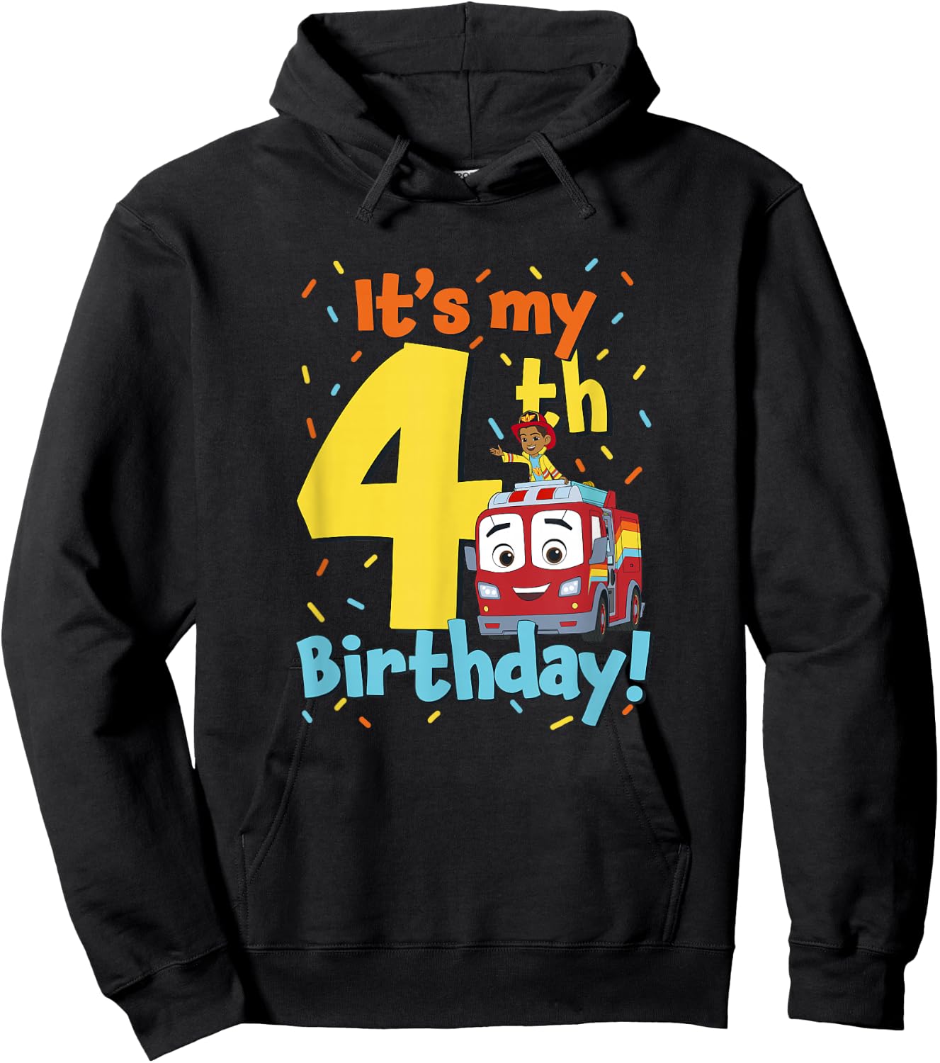 Disney Firebuds It's My 4th Birthday! Flash & Bo Celebration Hoodie - Hoodie | Black