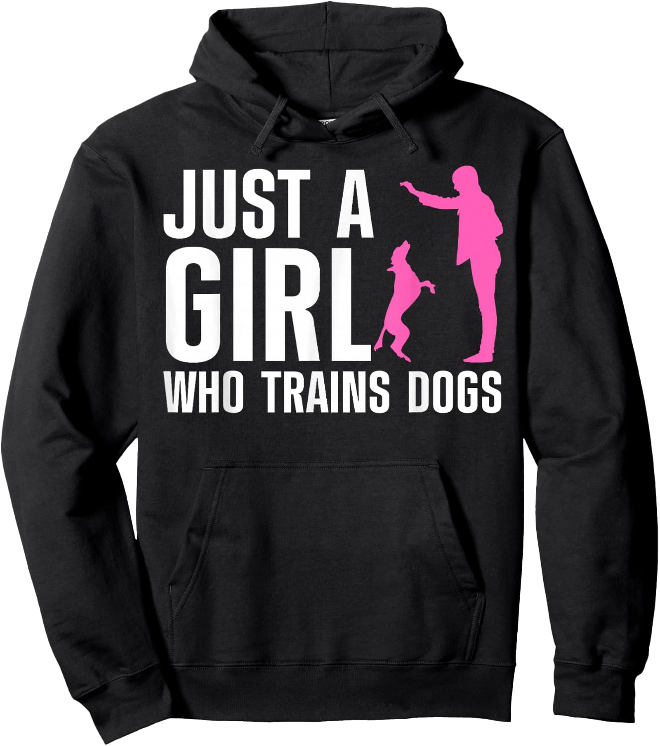 Cute Dog Trainer Girls Training Dog Lover Owner Hoodie - Hoodie | Black
