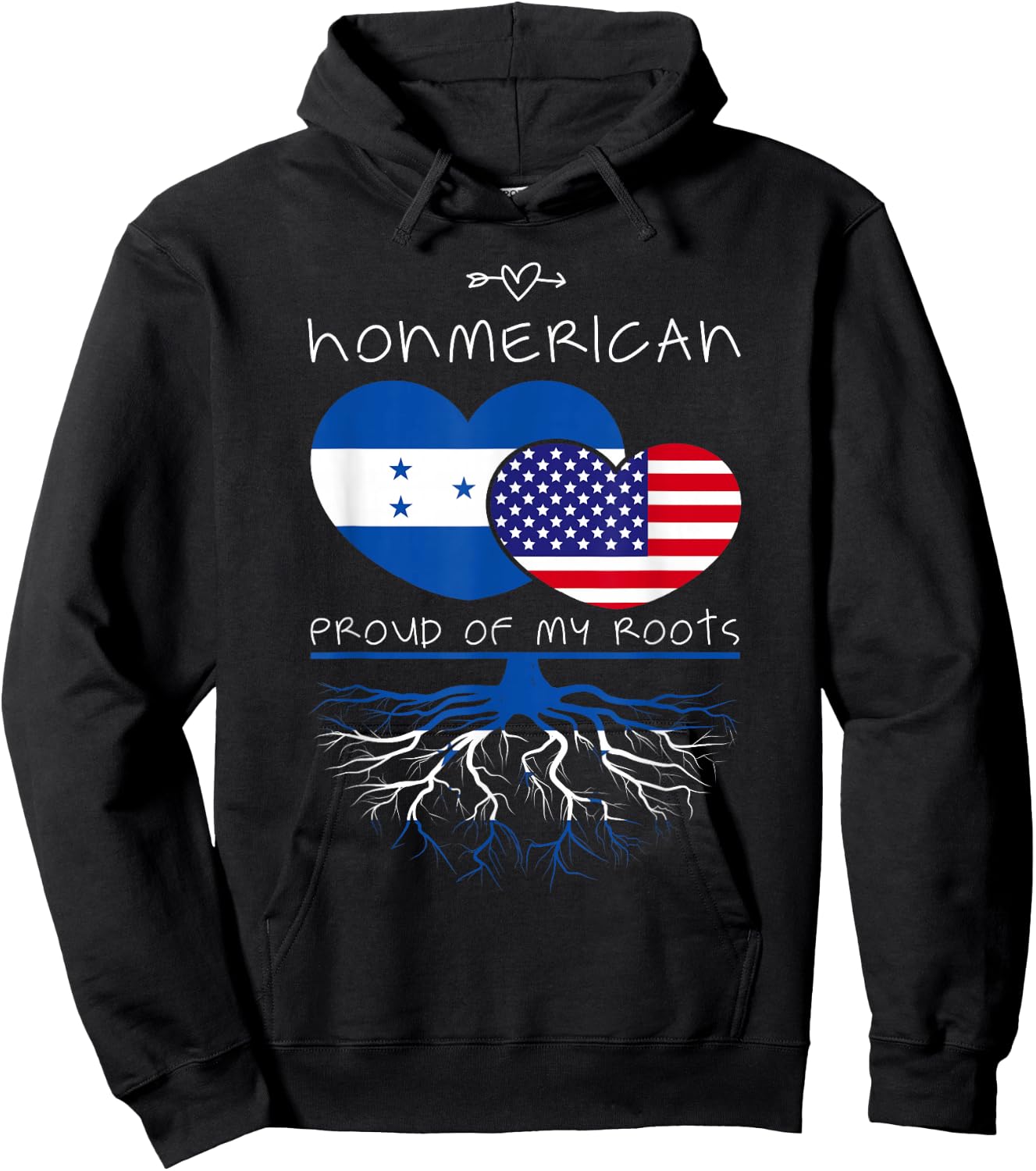 Honduras USA Proud Of Both Countries Honmerican Hoodie - Hoodie | Black