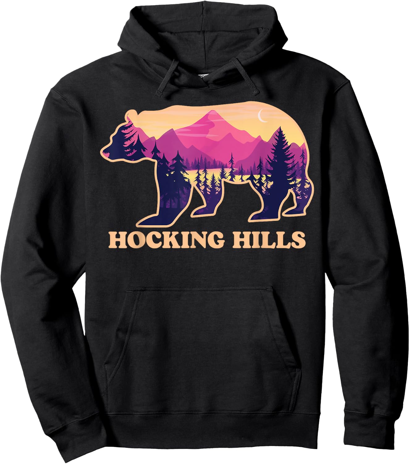 Bear Hocking Hills State Park Ohio OH Canoe Kayak Souvenirs Hoodie - Hoodie | Black