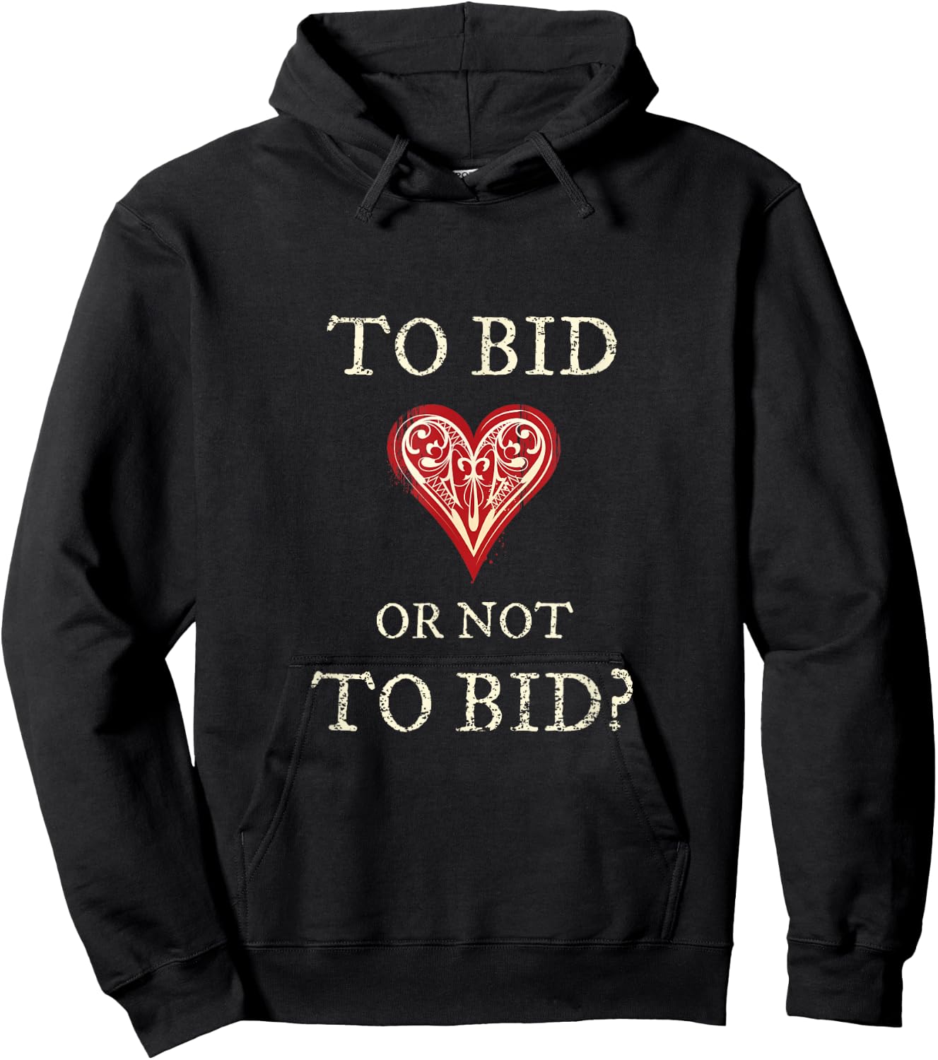 Contract Bridge Bidding Duplicate Card Game to Bid Player Hoodie - Hoodie | Black