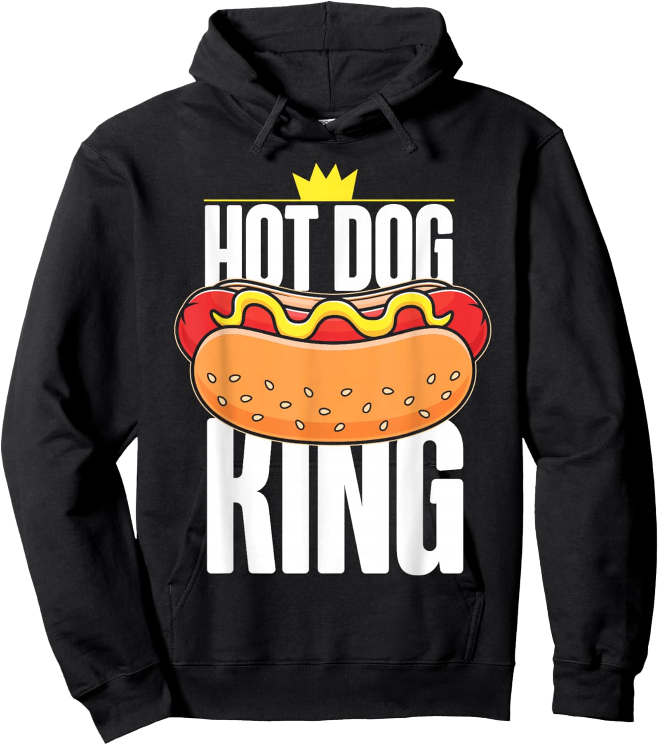 Hot Dog Adult King Hot Dog King Hoodie - Hoodie | Black