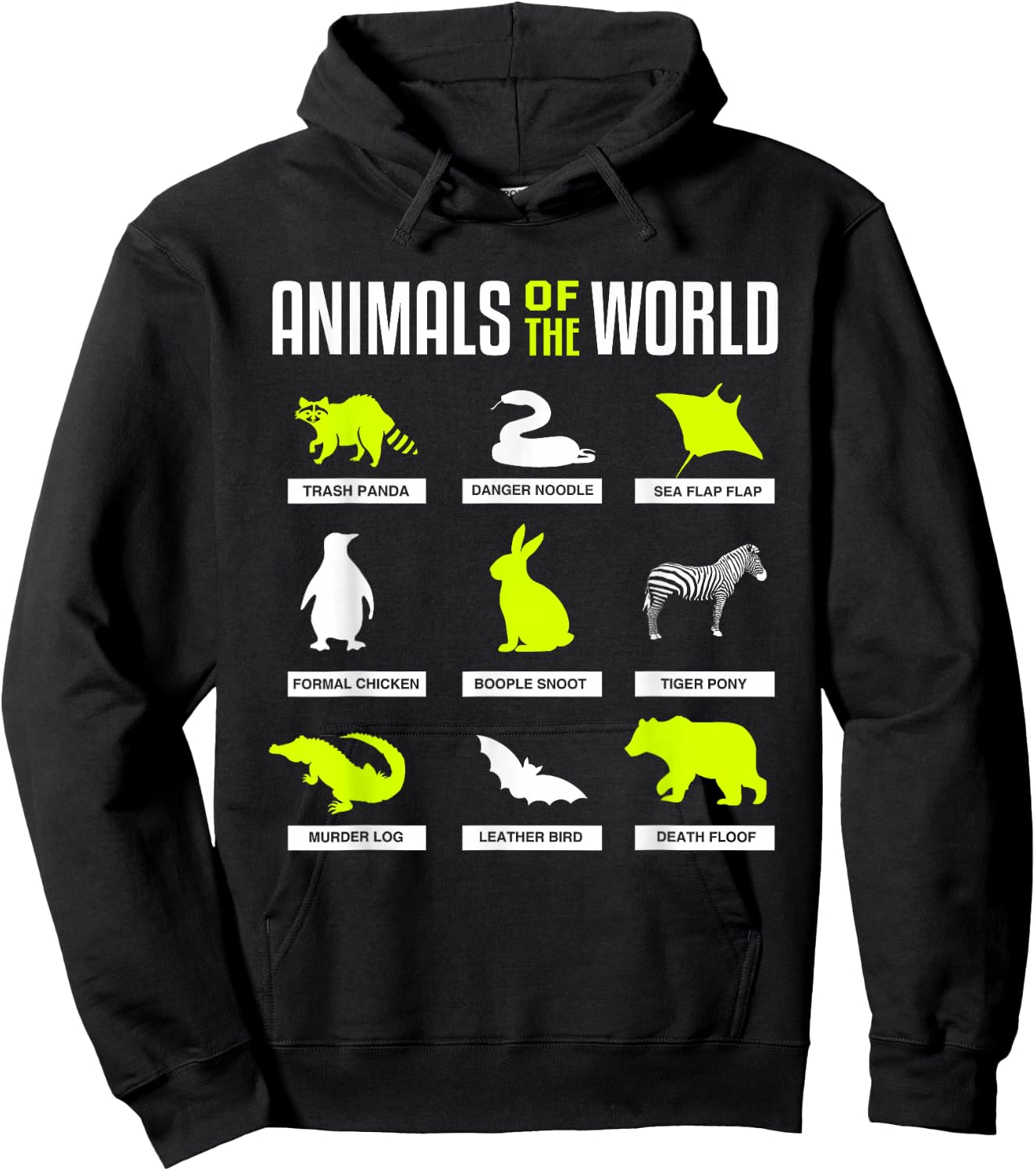 Animals Of The World Hoodie - Hoodie | Black
