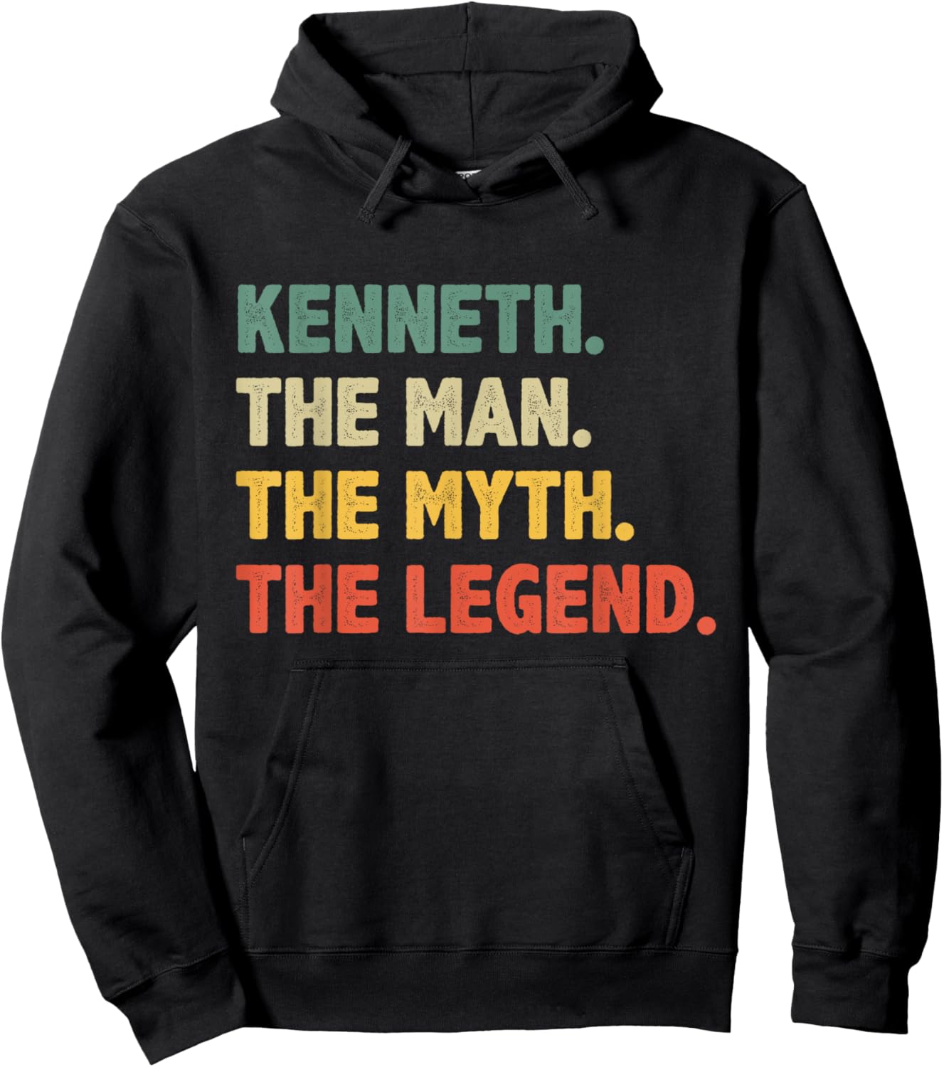 Kenneth The Man The Myth The Legend Vintage Gift Kenneth Hoodie - Hoodie | Black
