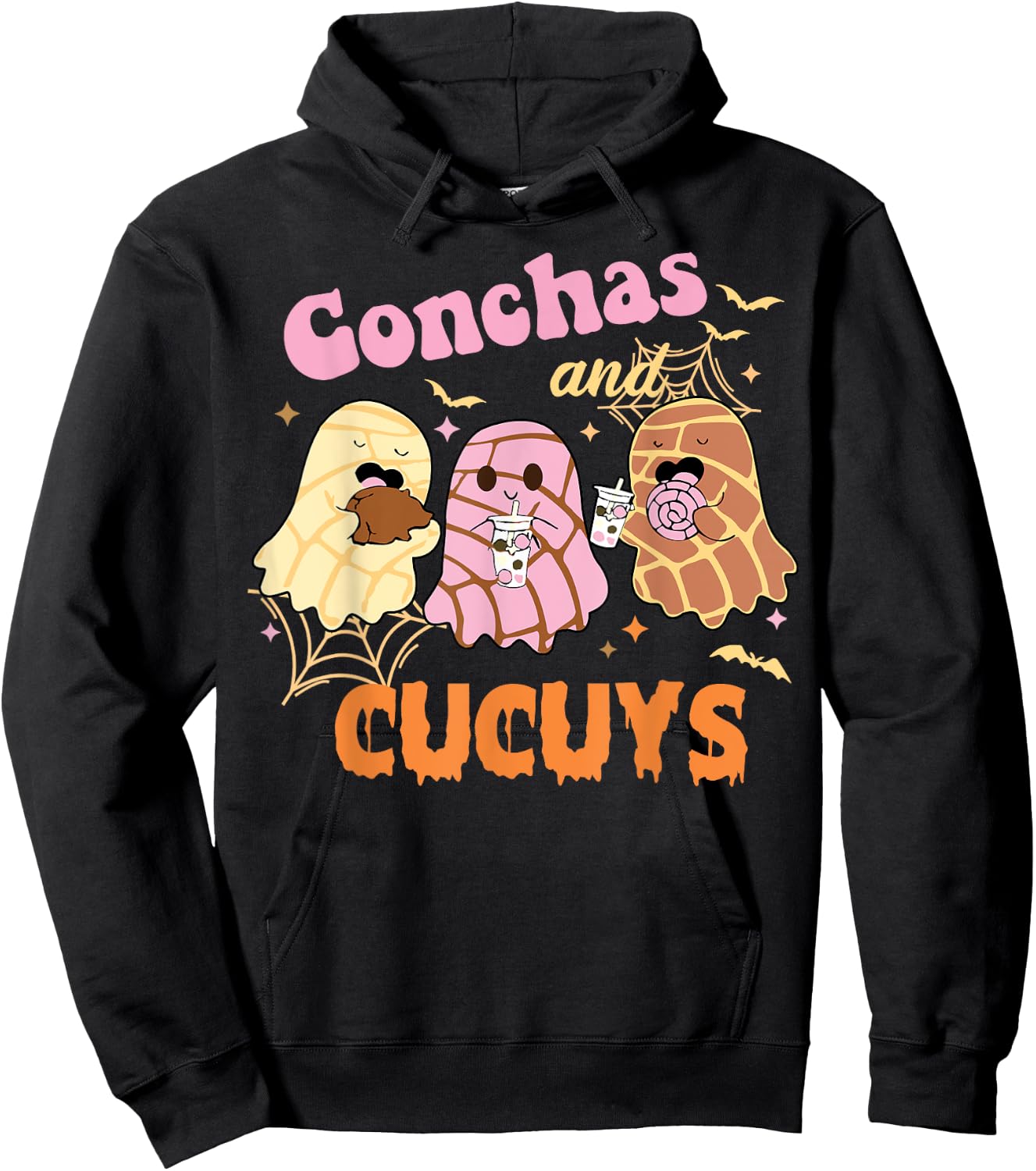 Conchas and Cucuys Mexican Ghost Spooky Conchas Hoodie - Hoodie | Black