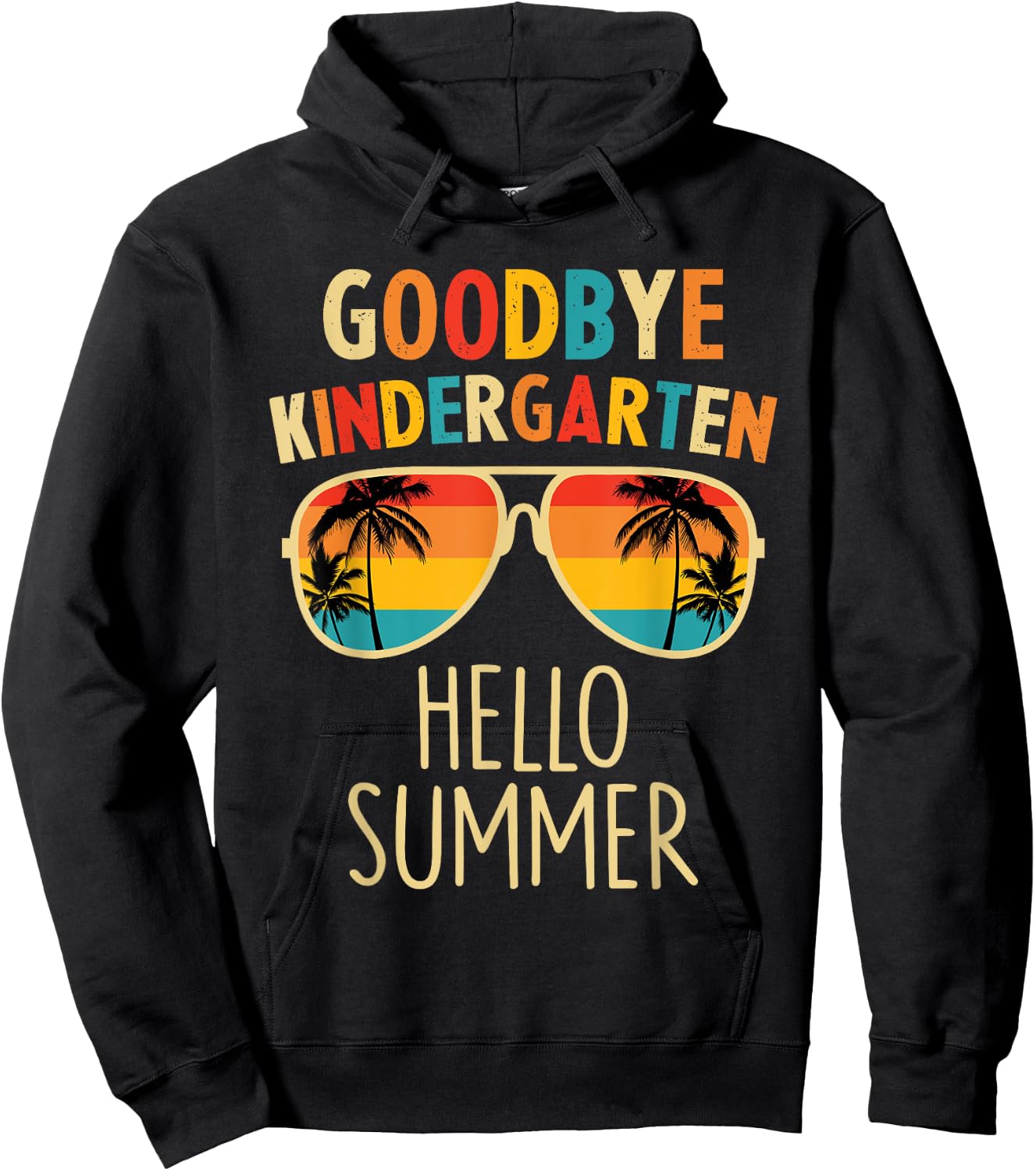 Goodbye Kindergarten Hello Summer Last Day Graduation Boys Hoodie - Hoodie | Black