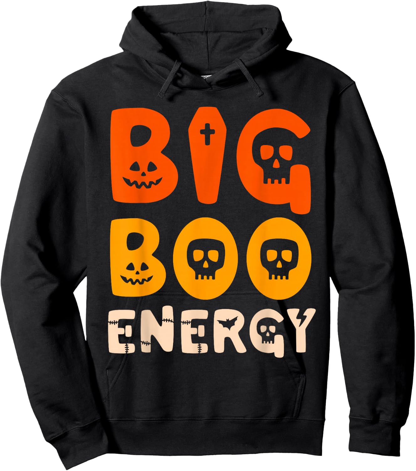 Big Boo Energy Halloween Ghost Shirt Funny Costume Hoodie - Hoodie | Black