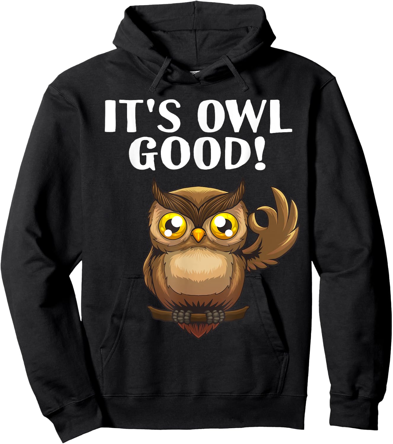 Cute Owl Design Women Nocturnal Bird Zoo Owl Lover Hoodie - Hoodie | Black