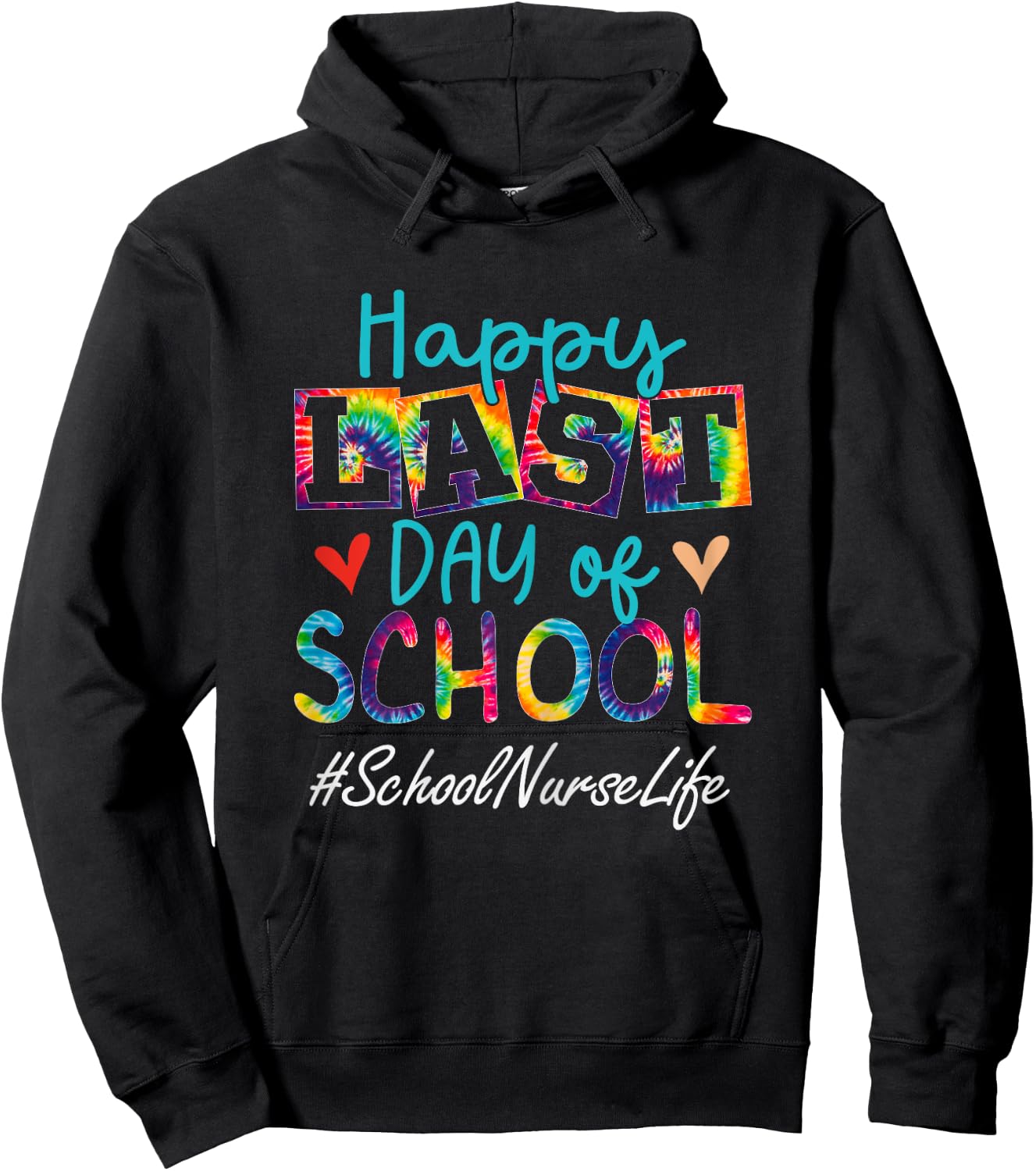 School Nurse Happy Last Day Of School Funny Women Graduation Hoodie - Hoodie | Black