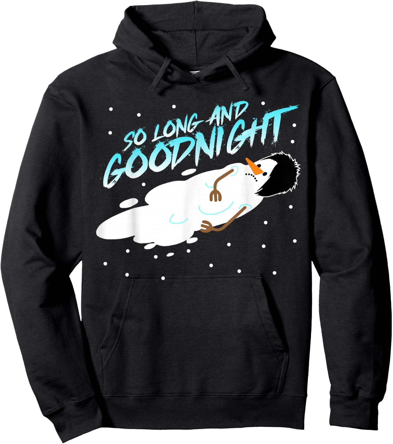 Christmas Emo Heritage Dark Lifestyle Funny Melting Snowman Hoodie - Hoodie | Black