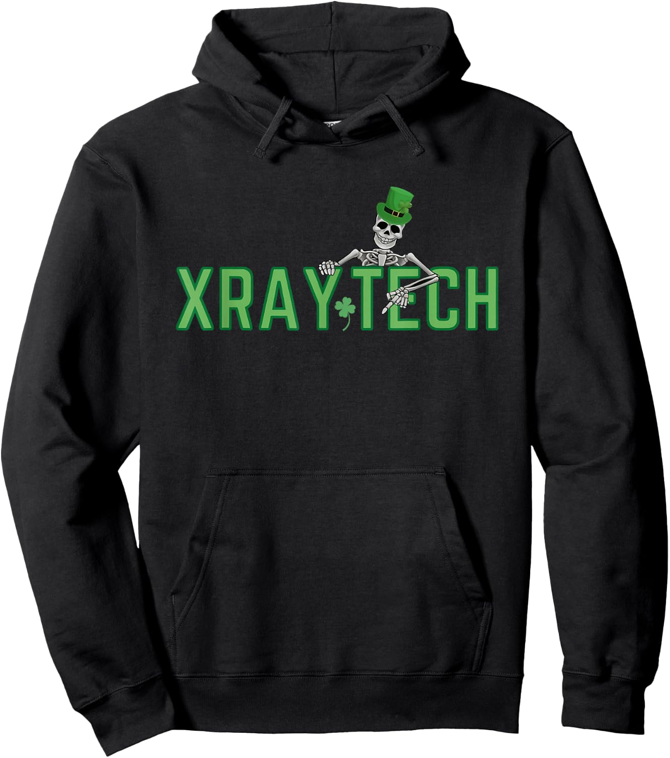 Skeleton XRay -Tech Radiology Technician St Patrick's Day Hoodie - Hoodie | Black