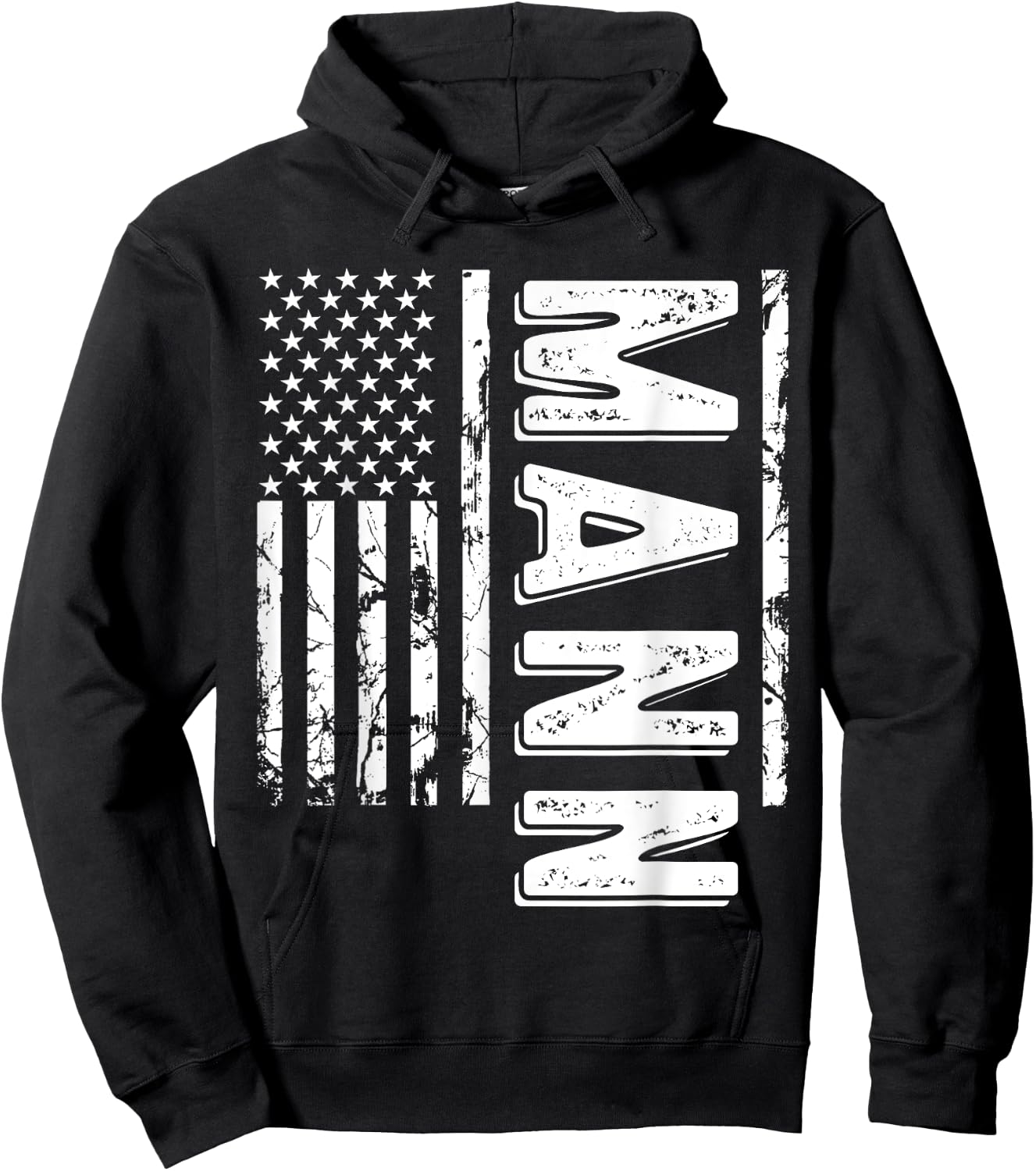 Mann Last Name Funny Surname Team Mann Family Hoodie - Hoodie | Black