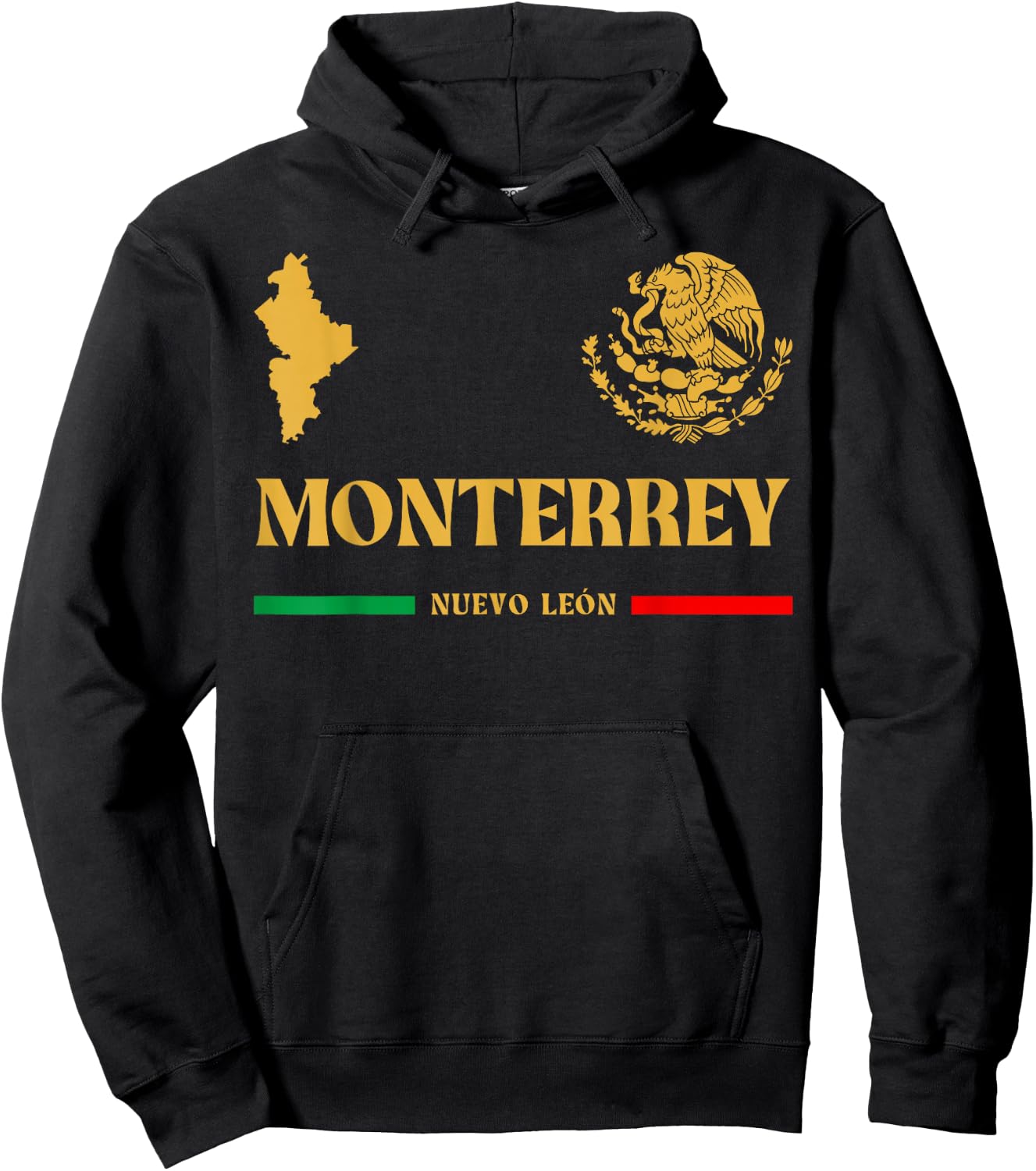 Monterrey Mexico Emblem, Monterrey Hoodie - Hoodie | Black