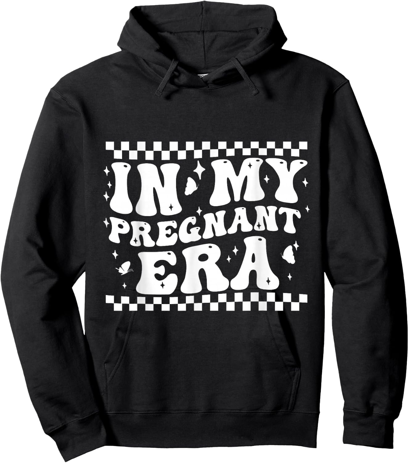 In My Pregnant Era Funny Pregnancy Announcing Hoodie - Hoodie | Black