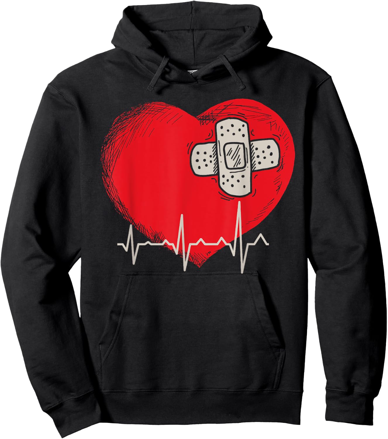 Heart Disease Survivor Awareness Month Support Hoodie - Hoodie | Black