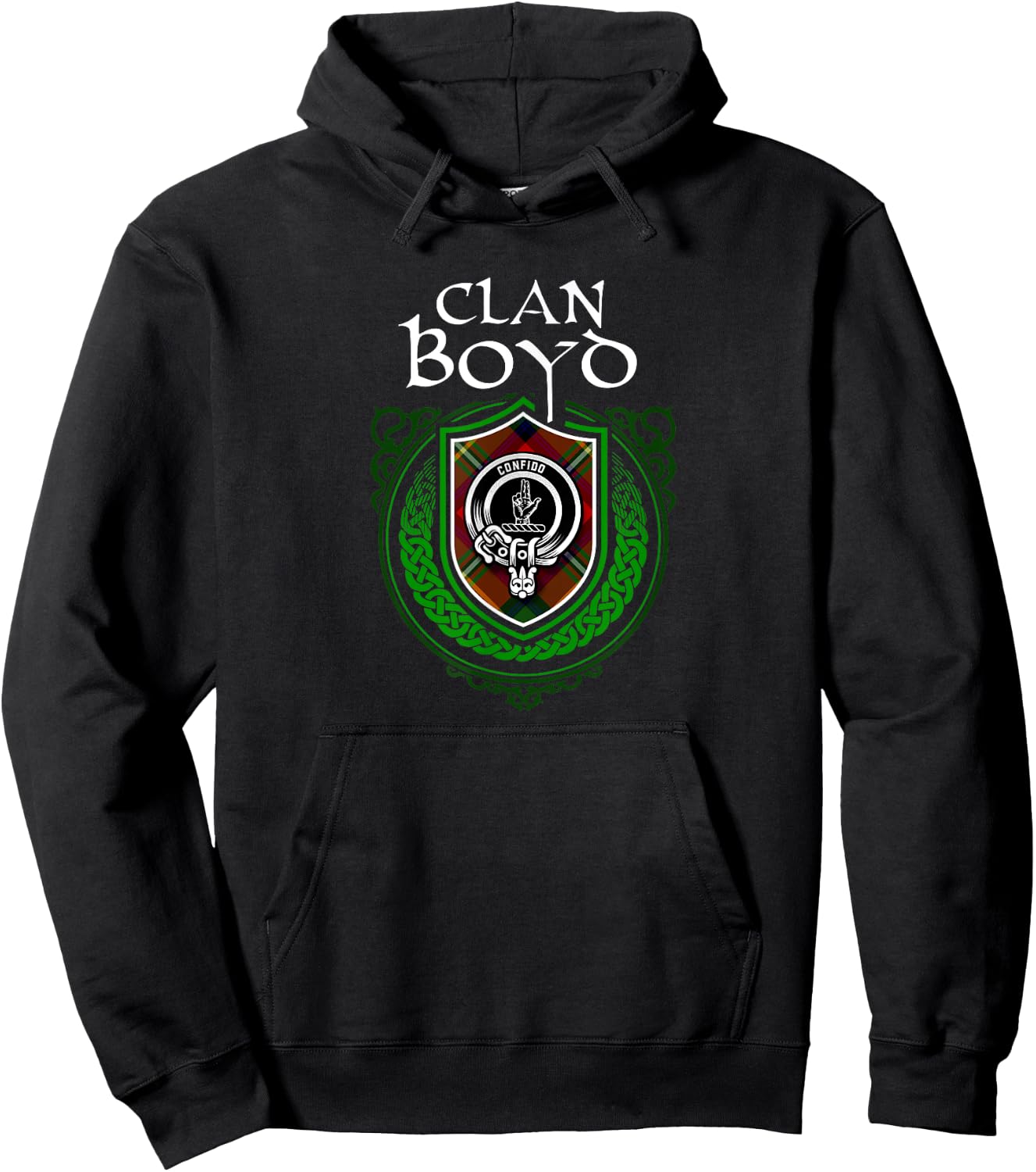 Clan Boyd Surname Scottish Clan Crest Tartan Badge Hoodie - Hoodie | Black