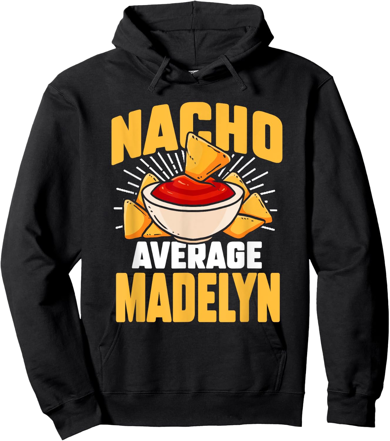 Funny Taco Personalized Name Nacho Average Madelyn Hoodie - Hoodie | Black