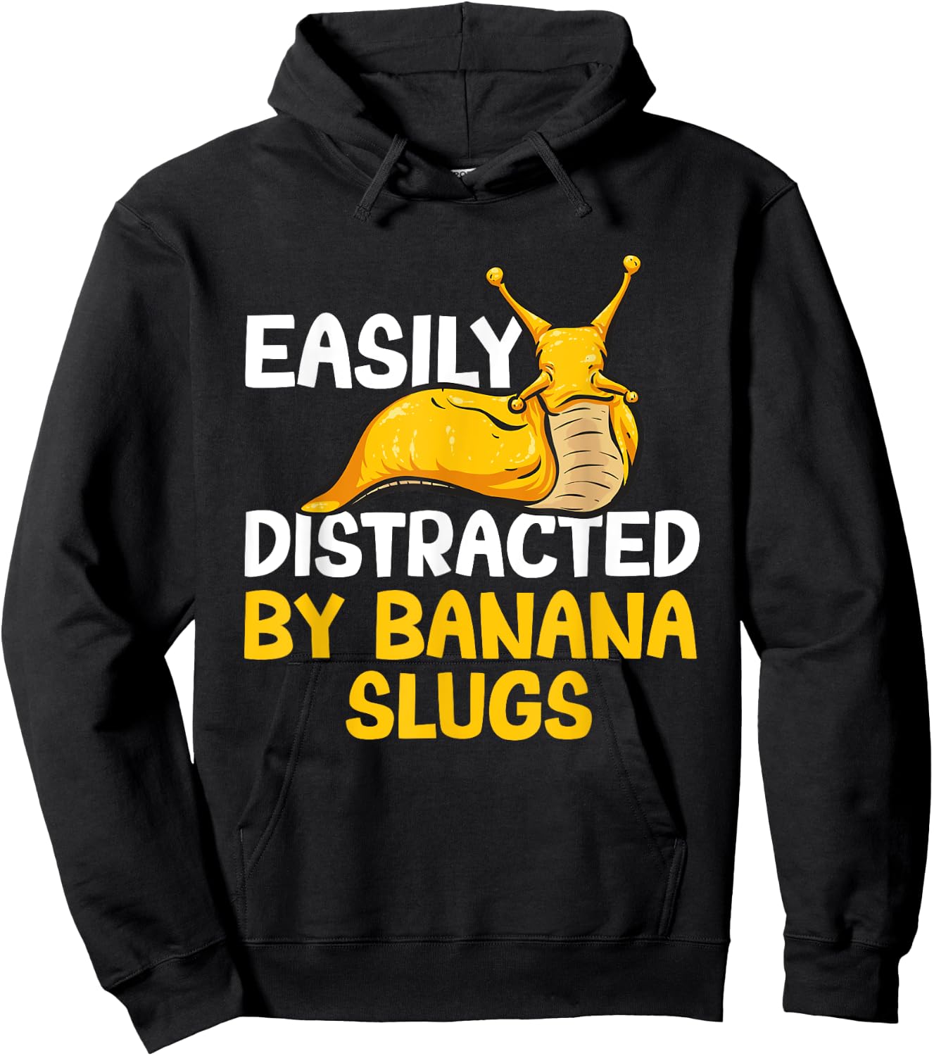 Easily Distracted By Banana Slugs Hoodie - Hoodie | Black