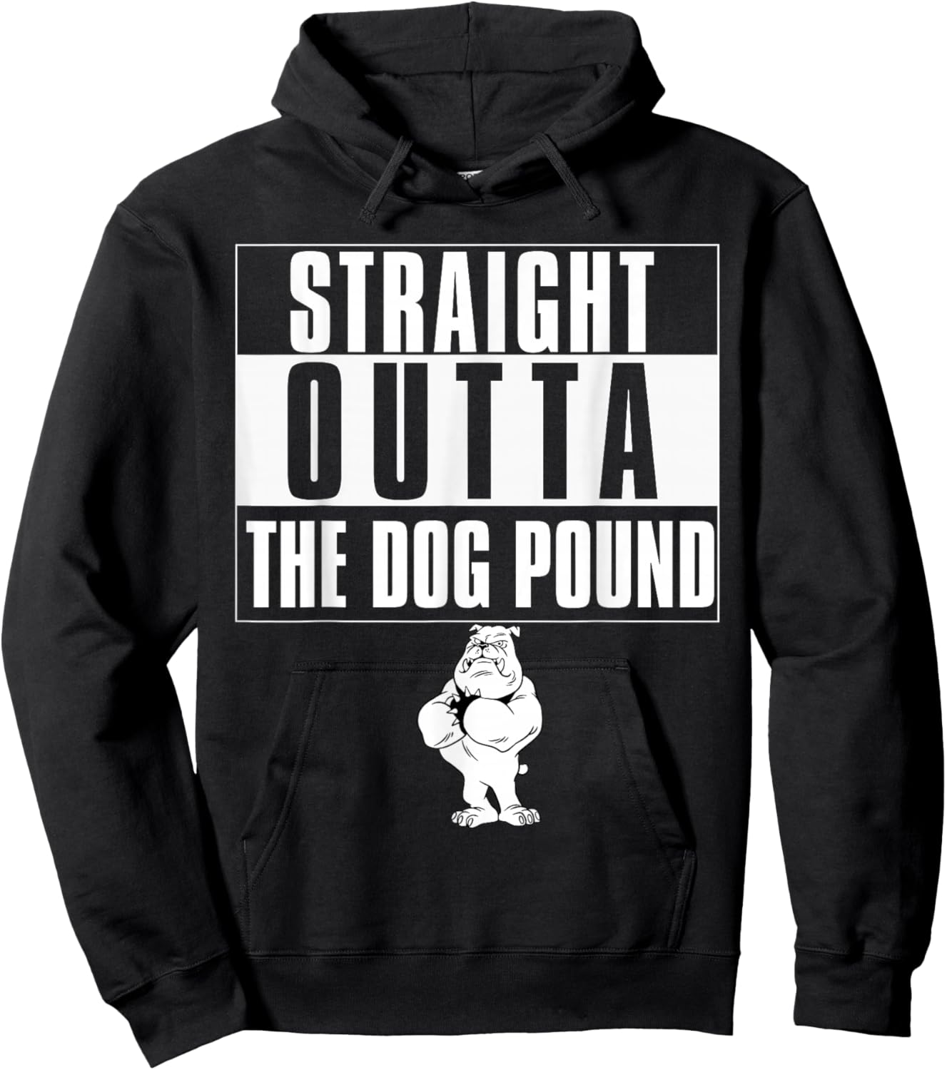 Funny dog pound Hoodie - Hoodie | Black