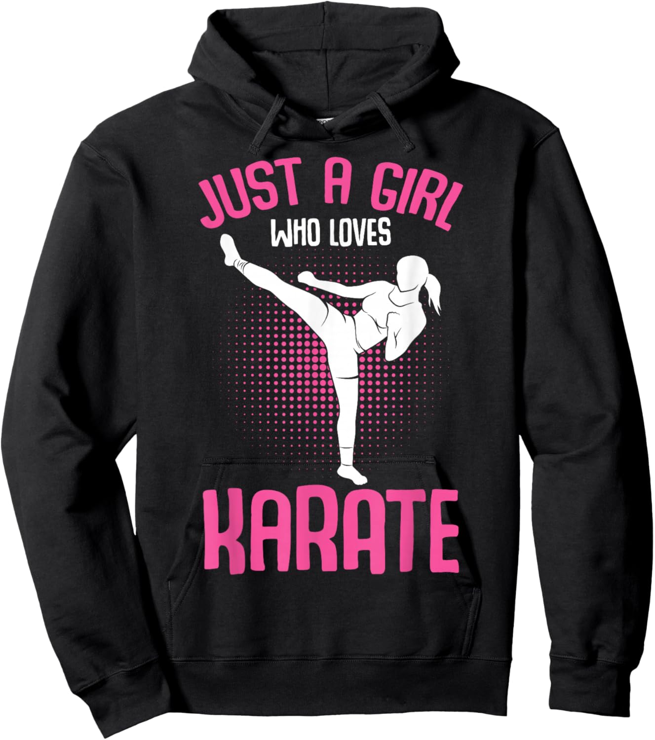 Just A Girl who loves Karate Kids Girls Hoodie - Hoodie | Black