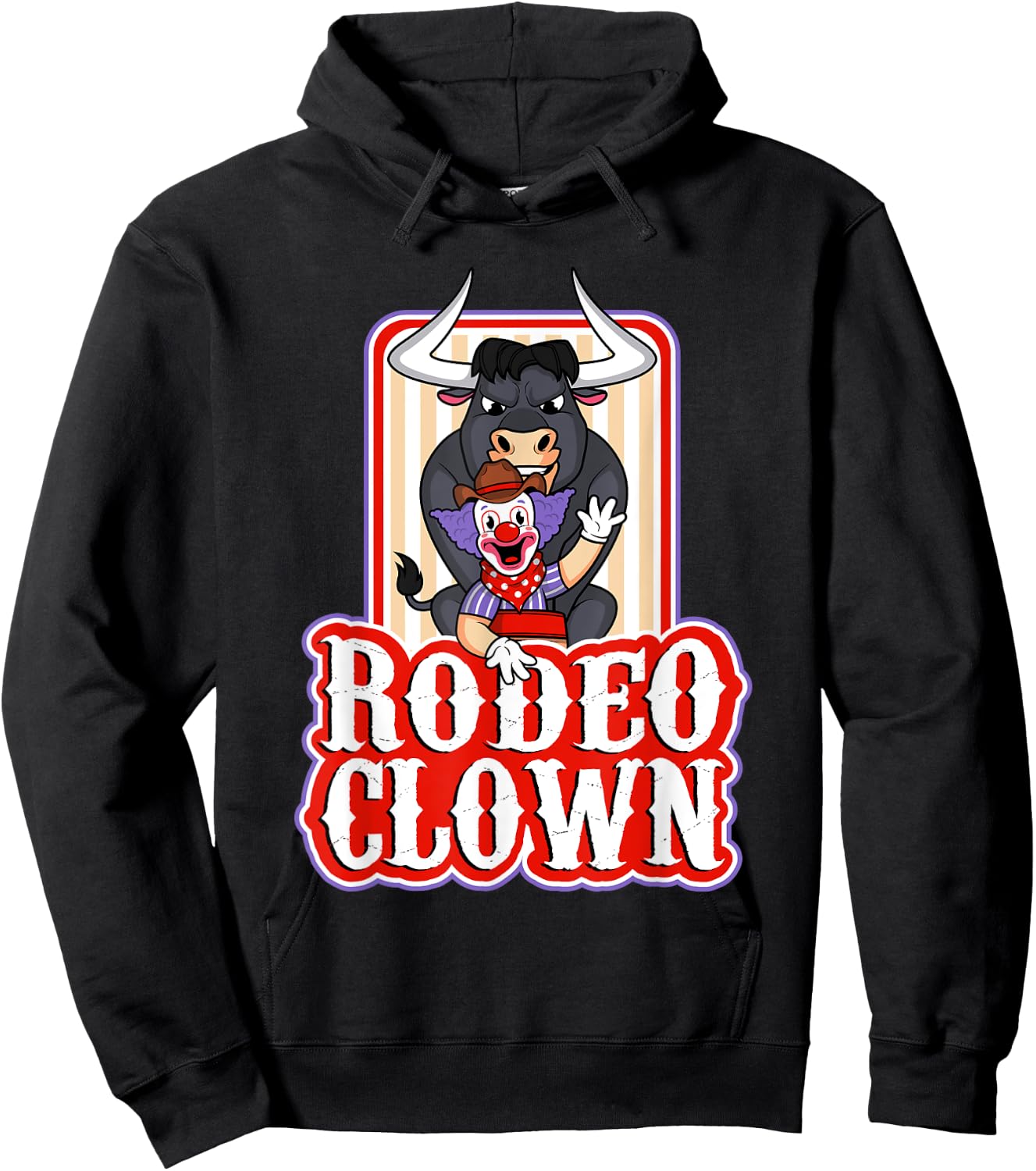 Funny Rodeo Clown Bullfighter Bull Fighting Lover Gag Outfit Hoodie - Hoodie | Black