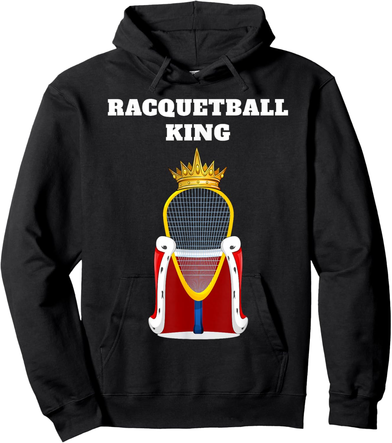 Racquetball King | Boys Racquetball Racquetball Hoodie - Hoodie | Black