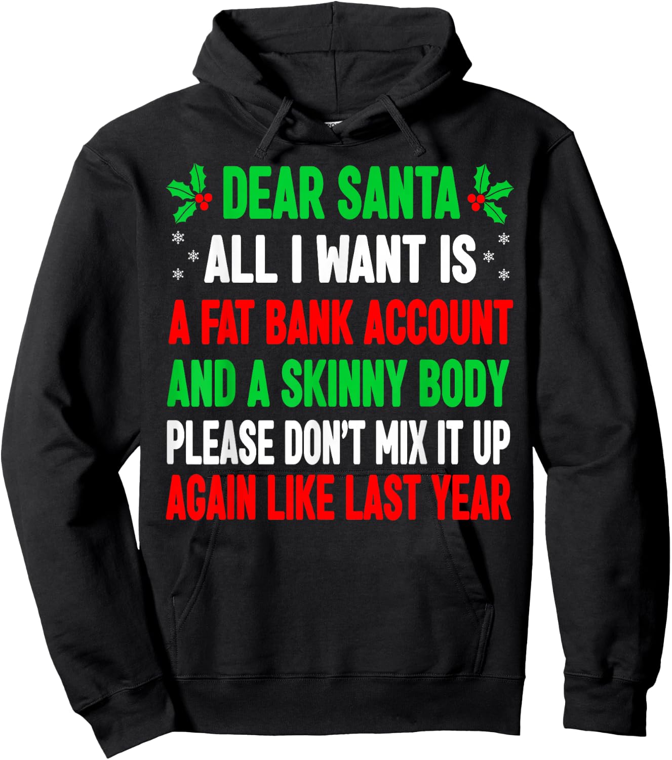 Funny Christmas Shirts Men Adult Dear Santa Hoodie - Hoodie | Black