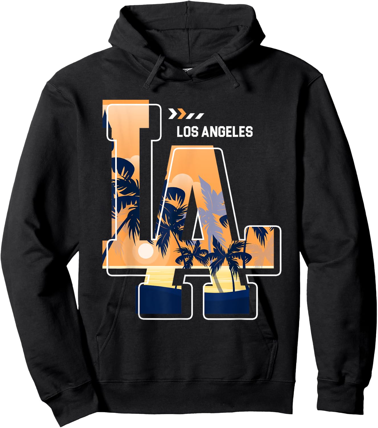 Los Angeles LA California Dogs -Adults and Kids , Black, Short Sleeve, Modern, T Back, Letter Print, , Regular Fit, XS/S, US Size Hoodie - Hoodie | Black
