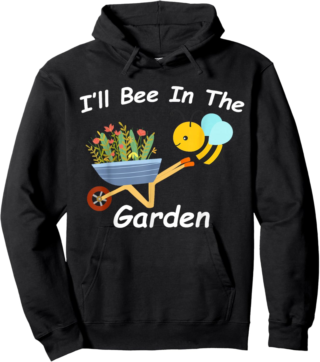 I'll Bee in the Garden Homestead Farm Vegetable Plants Ranch Hoodie - Hoodie | Black