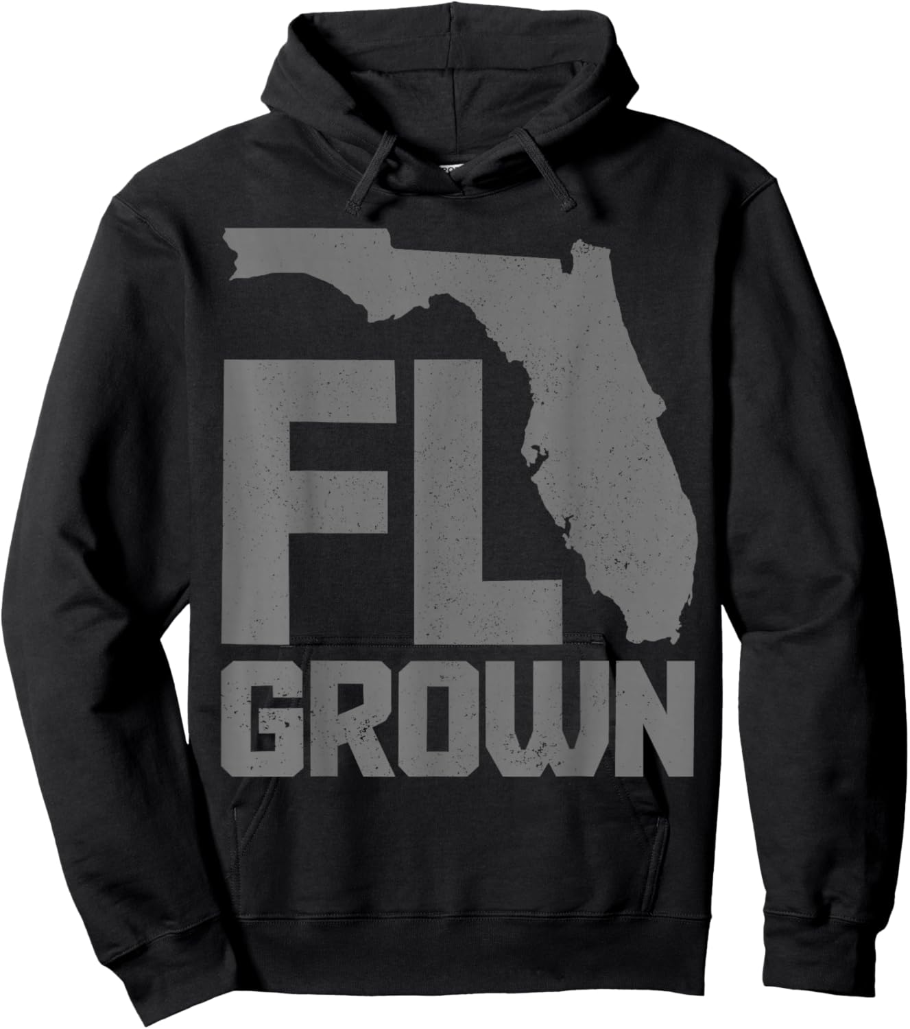 Florida FL Grown State Map Pride Vintage Hoodie - Hoodie | Black