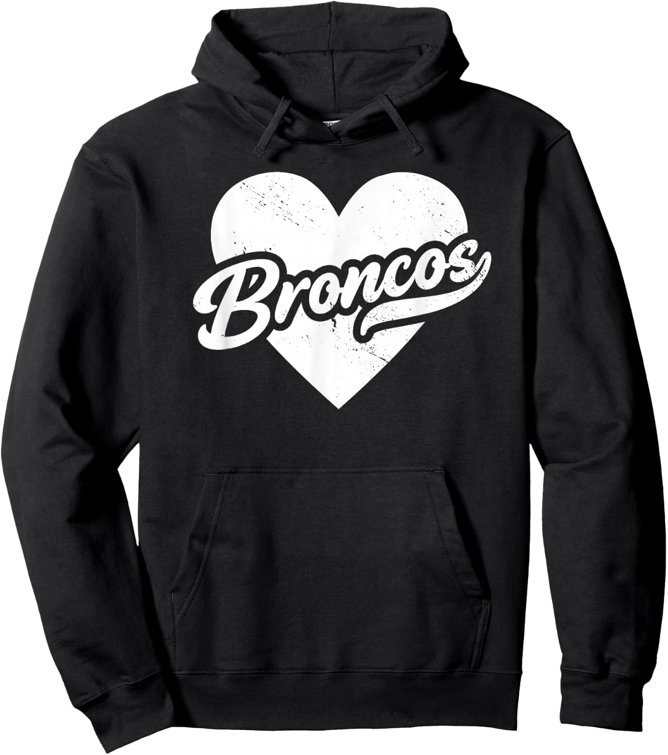 Vintage Broncos School Spirit Go Broncos Pride Love Hoodie - Hoodie | Black