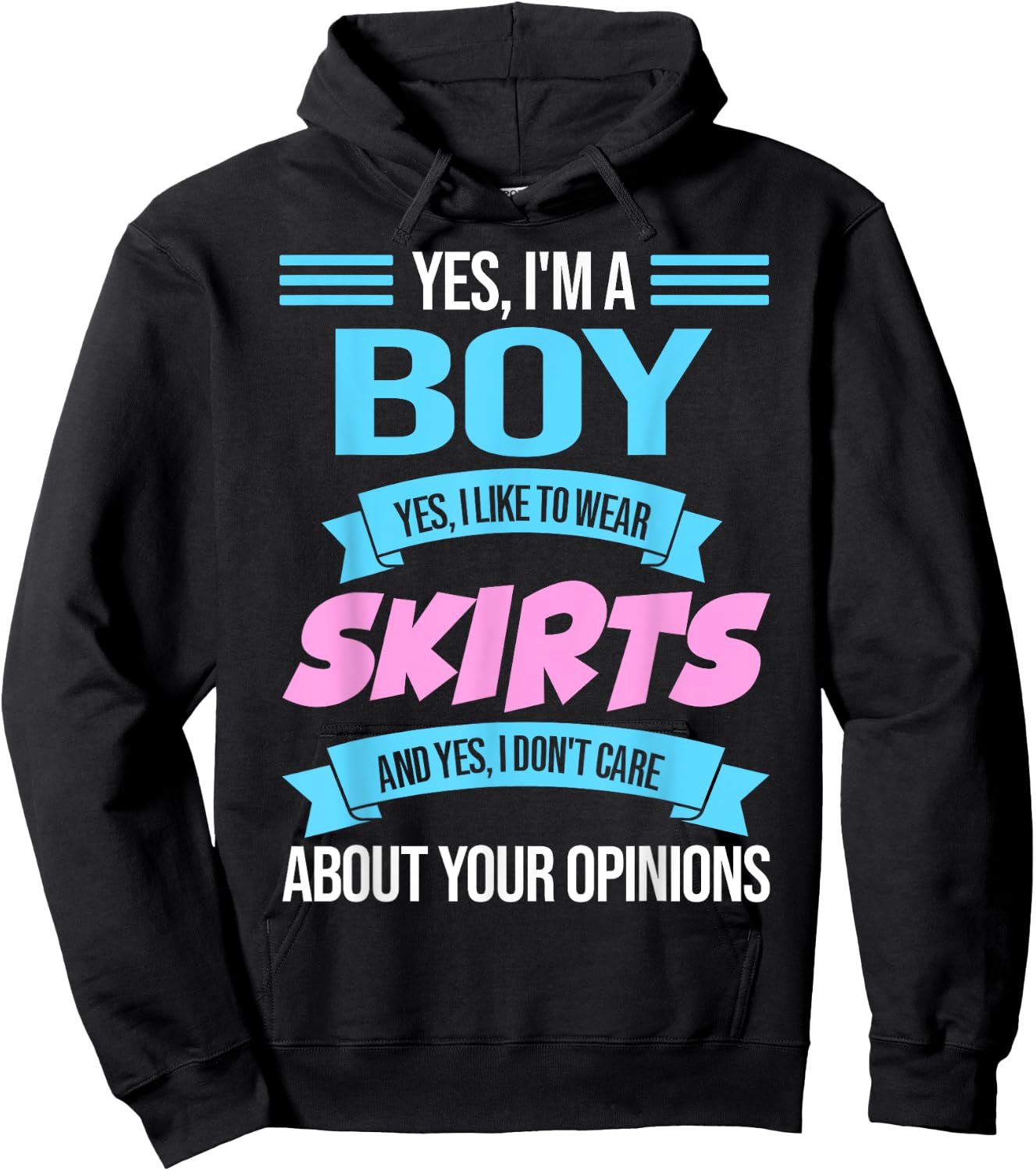 yes, I'm a boy yes, I like to wear skirts Anime Femboy Hoodie - Hoodie | Black