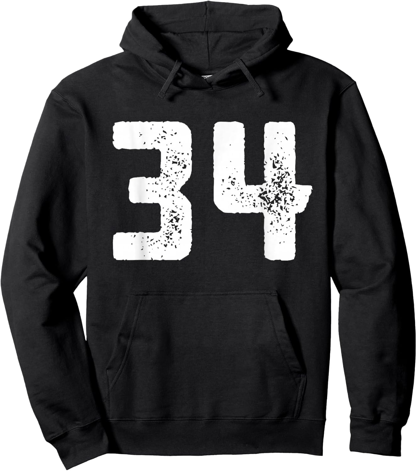 Number 34 Years Anniversary Sports Team Player Hoodie - Hoodie | Black