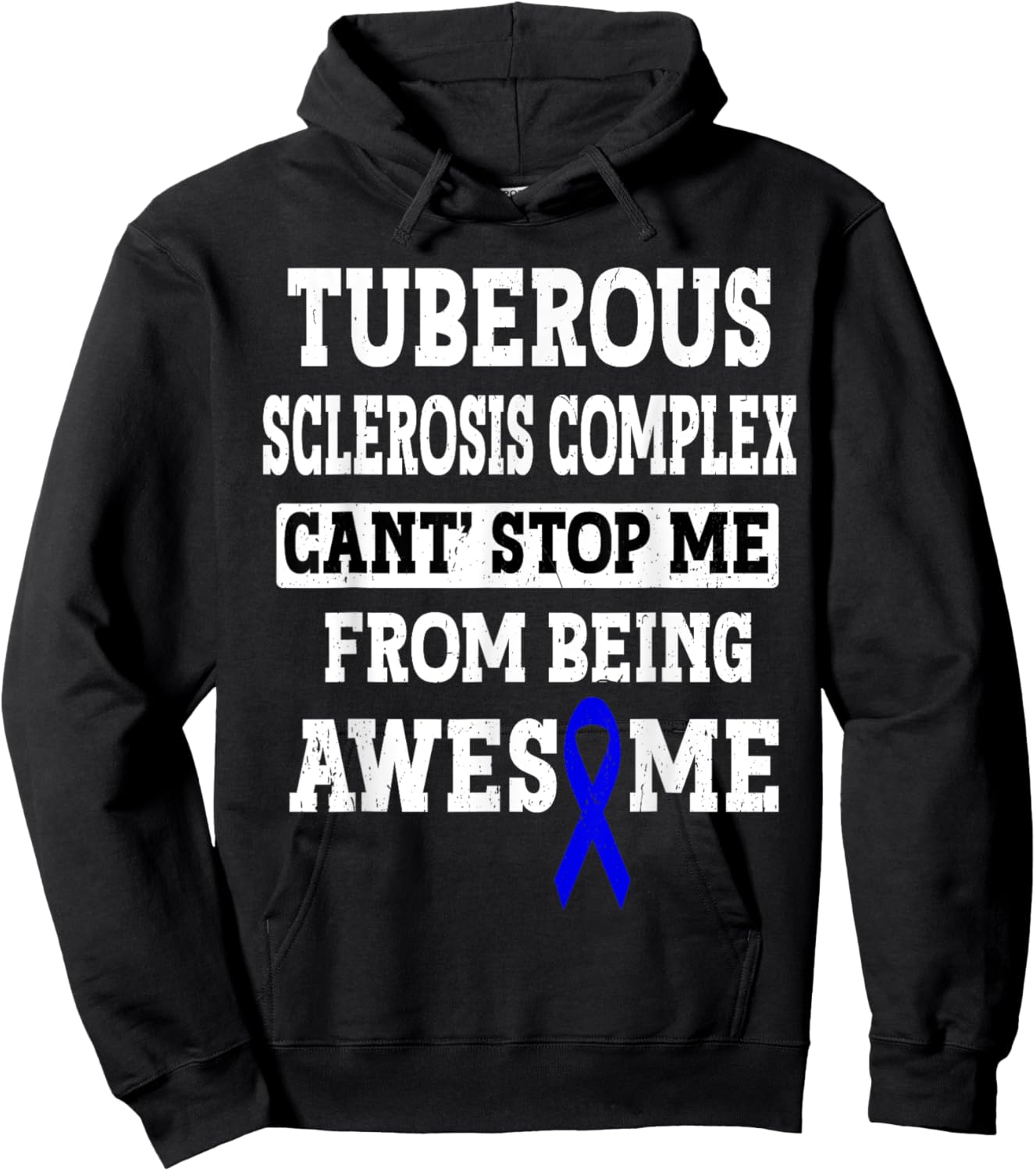 Tuberous Sclerosis Complex TSC Awareness Cute Ribbon Hoodie - Hoodie | Black