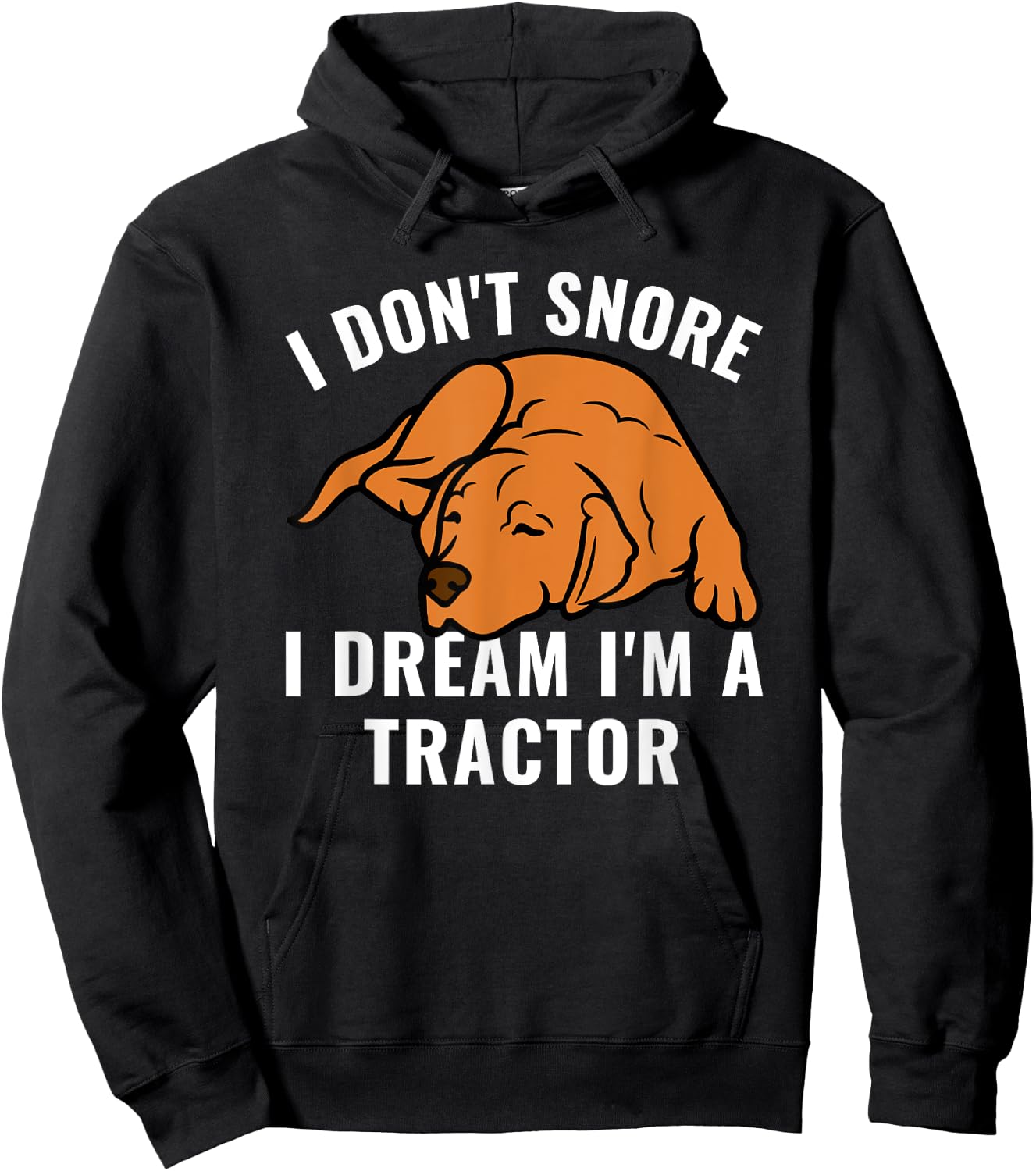 Fox Red Lab Labrador for Mom Dad Kids Funny Snoring Hoodie - Hoodie | Black