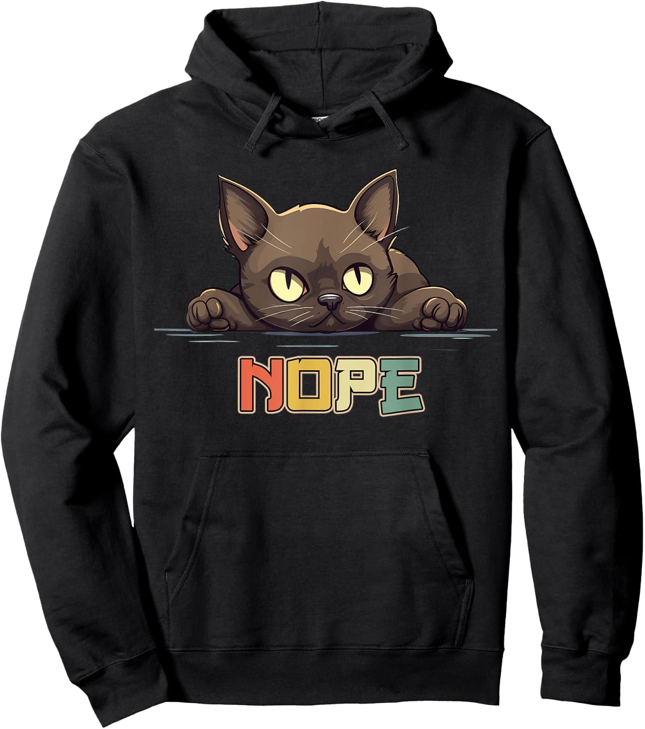 Lazy Burmese Cat Nope Men Women Girls Kids Hoodie - Hoodie | Black