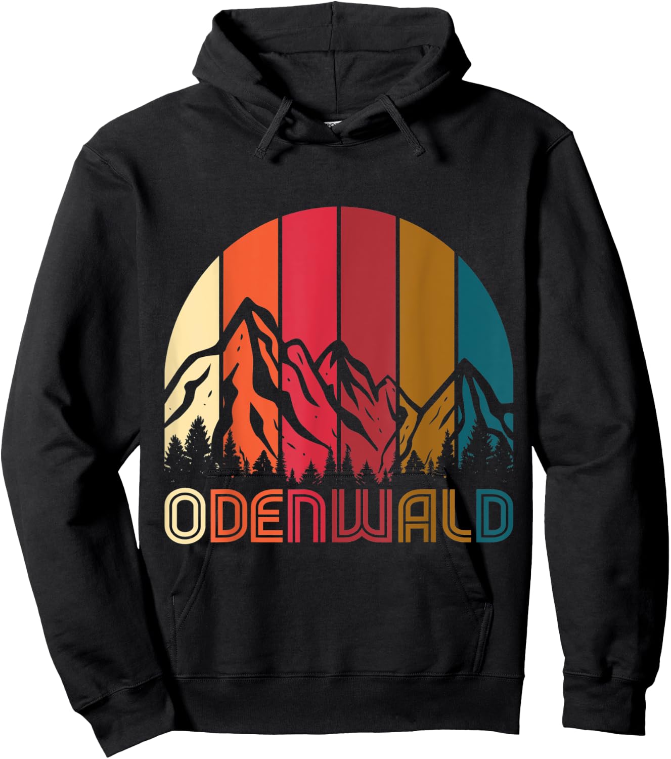 Odenwald Odenwälder Hiking Mountains Motif Hoodie - Hoodie | Black