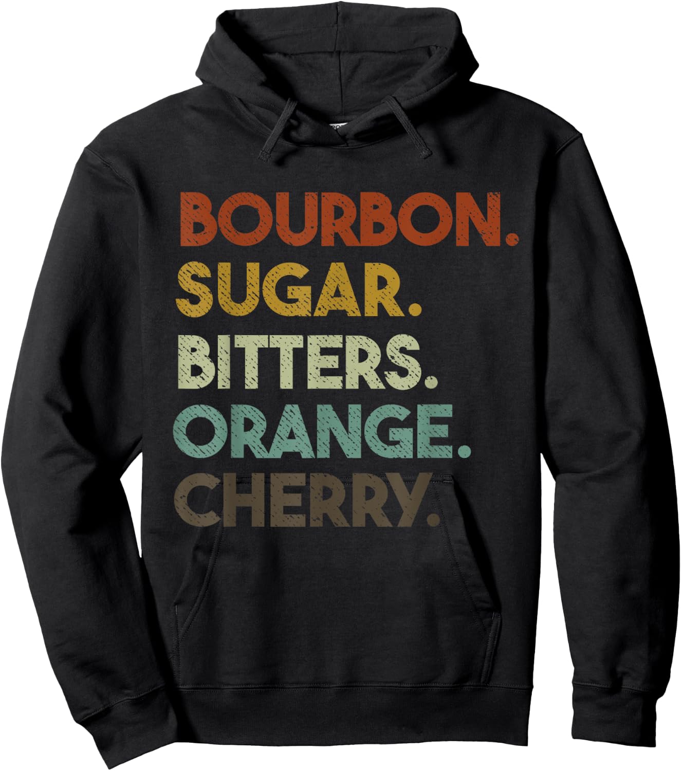 Bourbon Old Fashioned Ingredient List Hoodie - Hoodie | Black