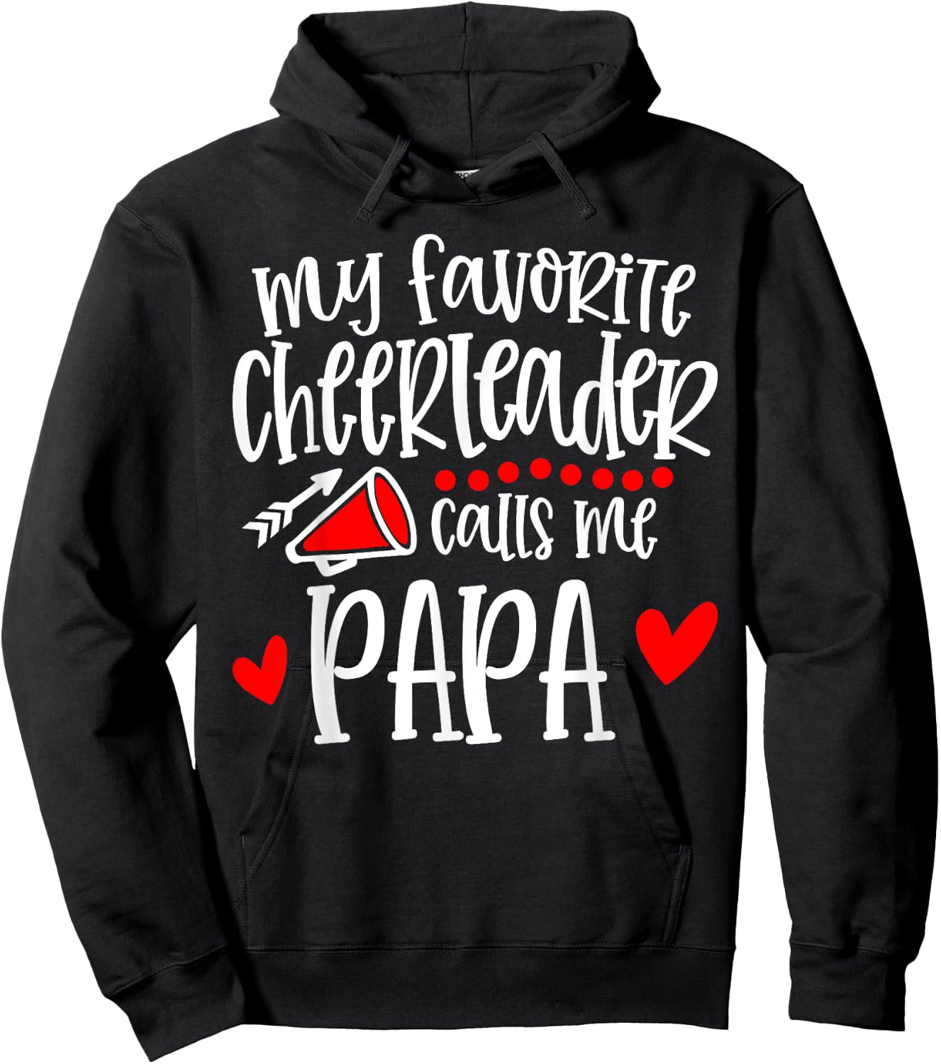 My Favorite Cheerleader Calls Me Papa Funny Cheerleading Hoodie - Hoodie | Black