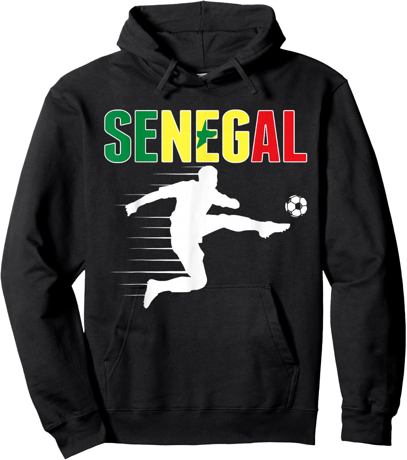 Senegal Soccer Lovers Jersey - Support Senegalese Football Hoodie - Hoodie | Black