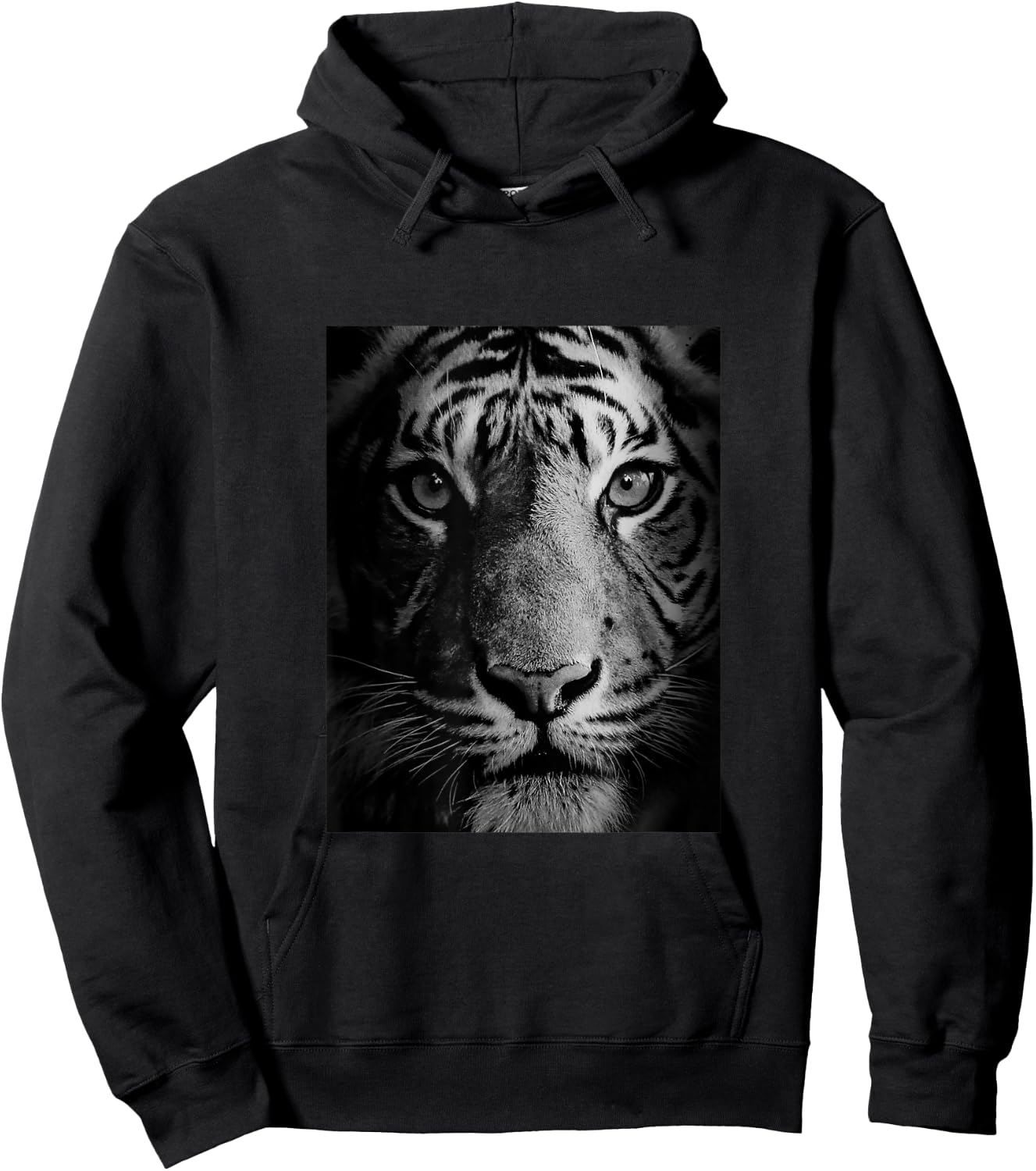 The Mountain White Tigers of Bengal Illustration Graphic Hoodie - Hoodie | Black